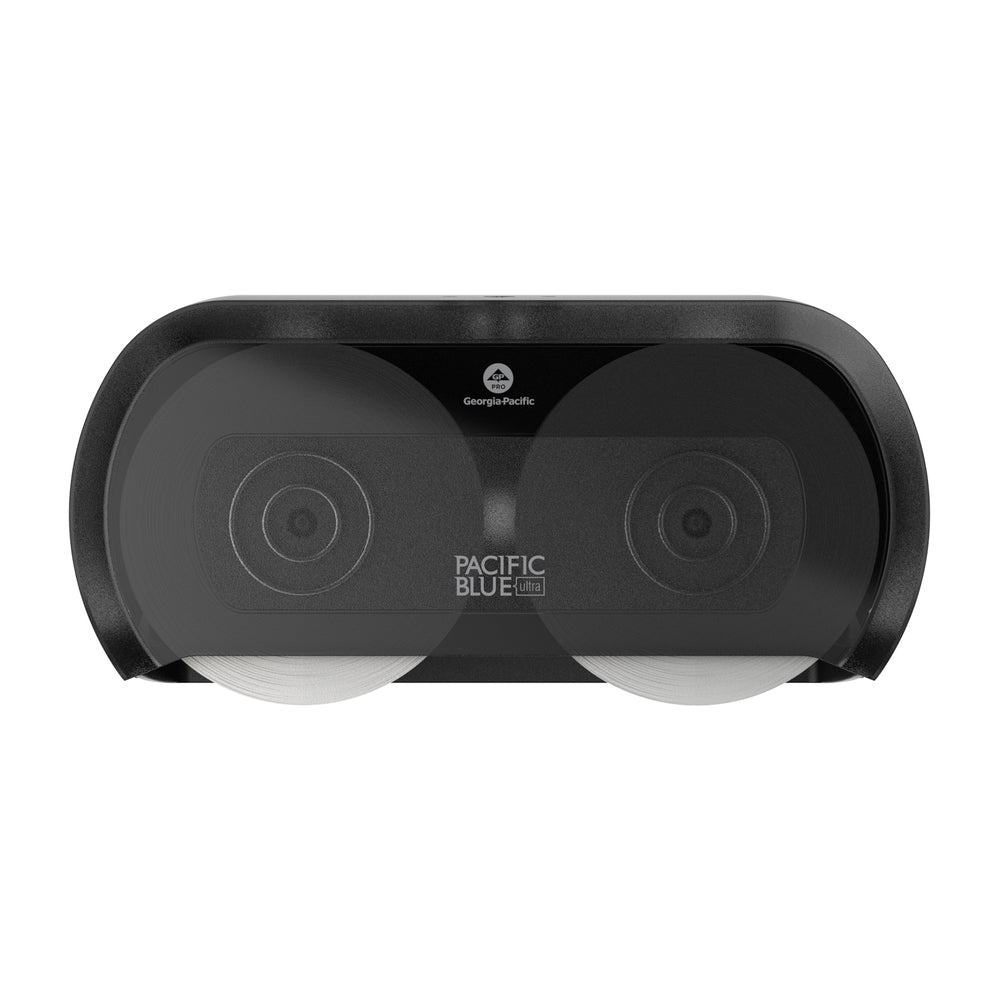 מתקן נייר טואלט בעל קיבולת גבוהה ללא ליבה PACIFIC BLUE ULTRA™ מבית GP PRO בעל 2 גלילים, עשן, מתקן אחד