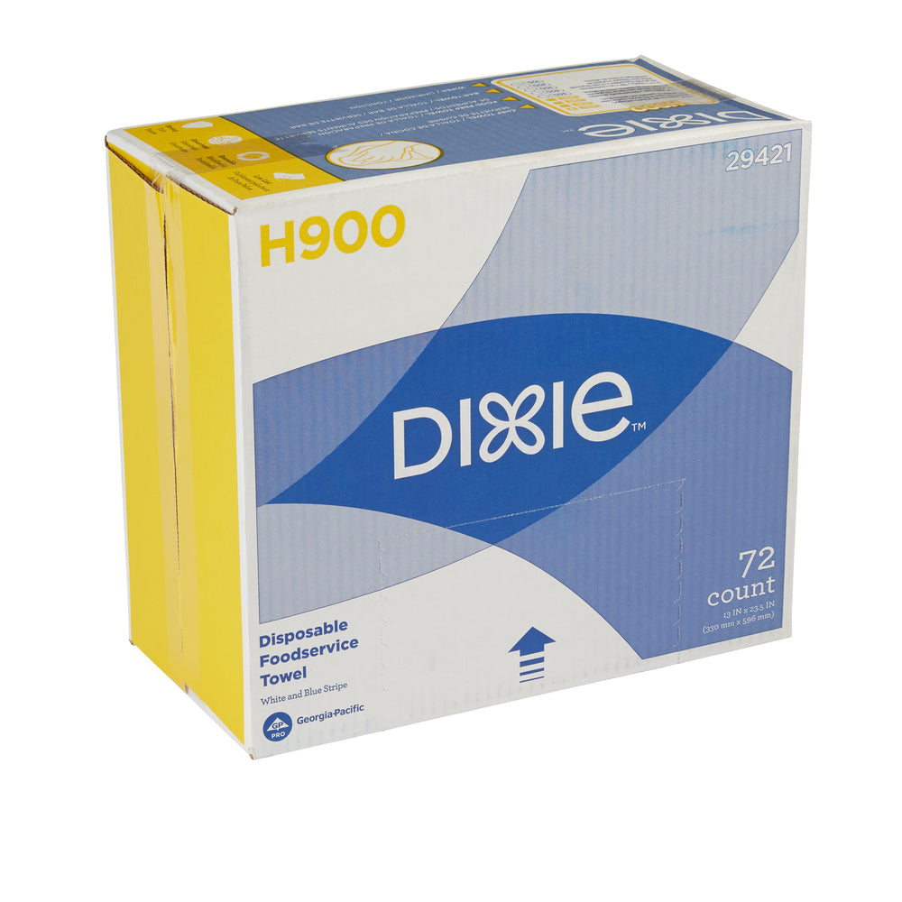 מגבות שירות מזון חד פעמיות DIXIE® H900 מאת GP PRO (ג'ורג'יה-פסיפיק), פס לבן וכחול, 72 מגבות בקופסה