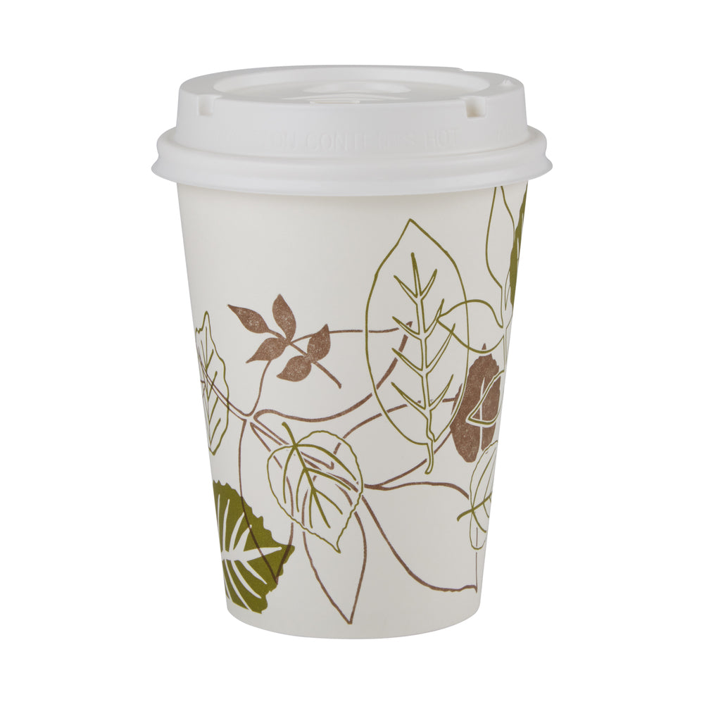 כוסות נייר חמות DIXIE® 12 OZ מבית GP PRO (ג'ורג'יה פסיפיק), מתאימות למכסים גדולים, איור עלים®, 500 כוסות לכל מארז, ( 20 שרוולים של 25 כוסות )