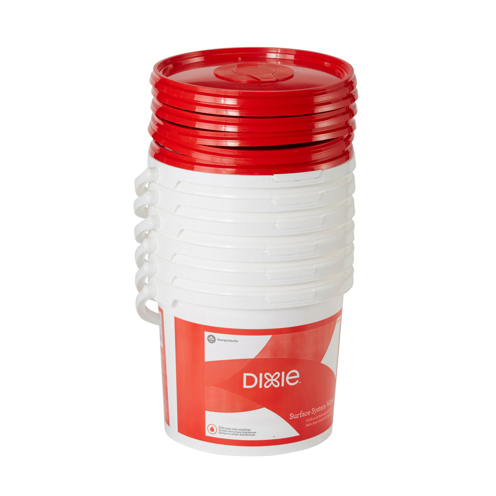 דלי מגבים למערכת שירותי מזון DIXIE™ מבית GP PRO (ג'ורג'יה-פסיפיק), אדום, 6 דליים לכל מארז