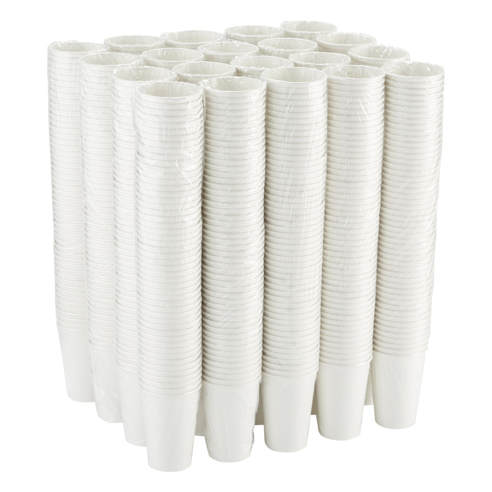 כוסות חמות מנייר DIXIE® 16 OZ מבית GP PRO (ג'ורג'יה פסיפיק), מתאימות למכסים גדולים, לבן, 1,000 כוסות לכל מארז