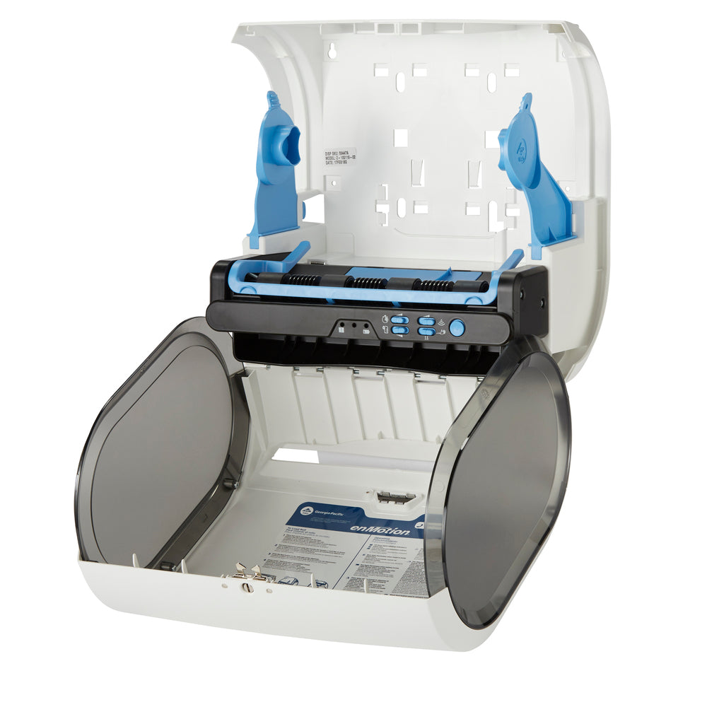 מתקן מגבות נייר אוטומטי ללא מגע עם גליל אחד ENMOTION® IMPULS® 10 מבית GP PRO (ג'ורג'יה פסיפיק), לבן, מתקן אחד