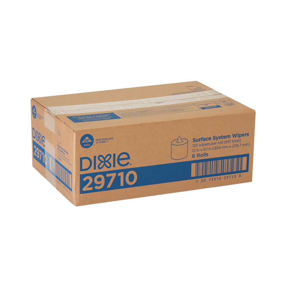 מילוי מערכת משטחי מזון חד פעמי DIXIE® QUAT מבית GP PRO (ג'ורג'יה פסיפיק), לבן, (6 גלילים של 164.59 מטרים סהכ 987.55 מטרים) 810 מגבות למארז