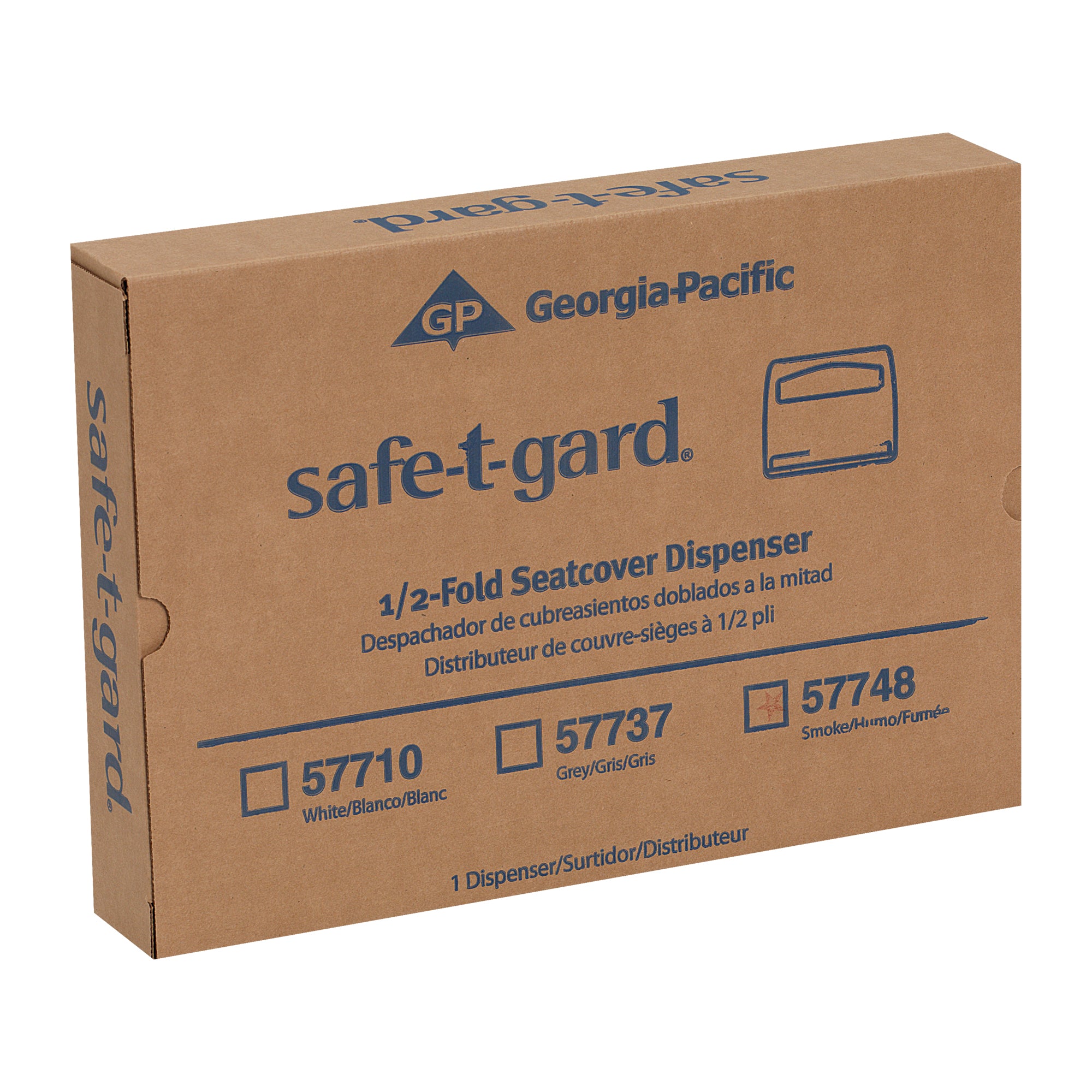 מתקן כיסוי מושב אסלה מתקפל ל- 1/2 של SAFE-T-GARD® מאת GP PRO (ג'ורג'יה פסיפיק), שחור, מתקן אחד