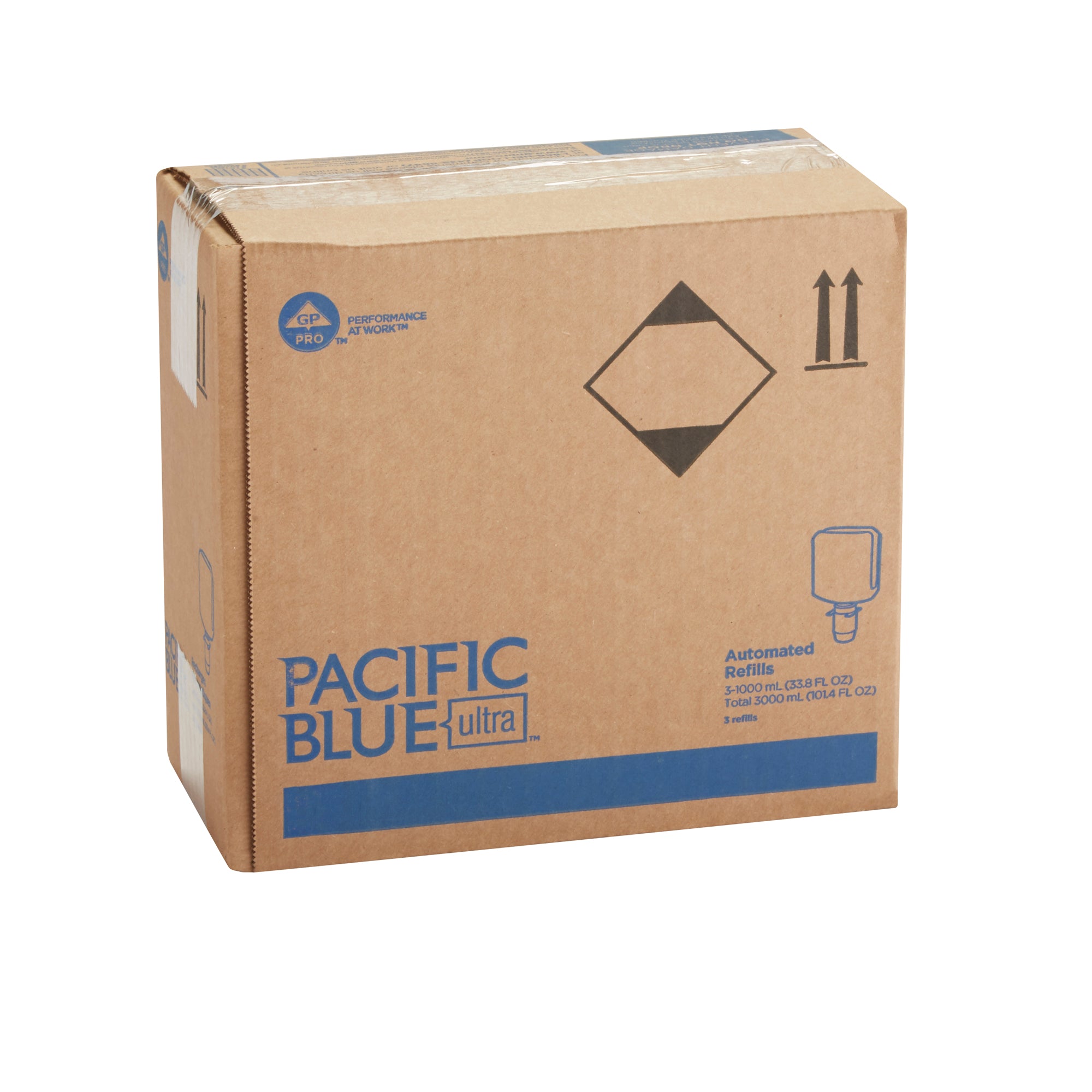 סבון קצף לחיטוי PACIFIC BLUE ULTRA™, נטול צבע וריח, (3 בקבוקים של 1,000 mL סהכ 3,000 mL), 7500 שימושים