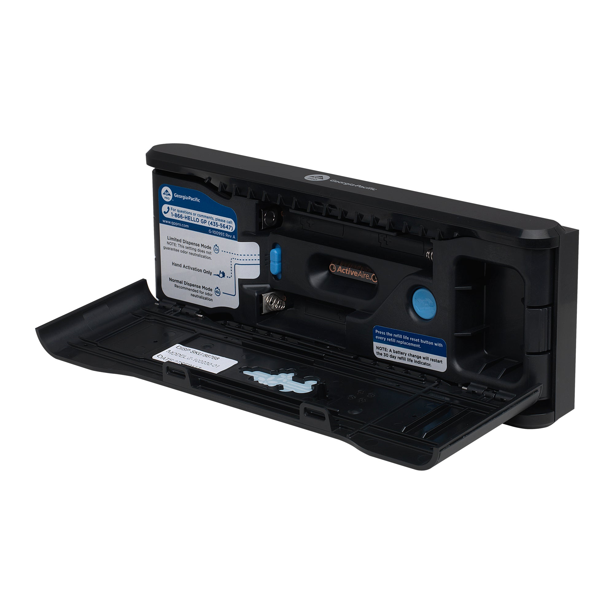 מתקן מטהר אוטומטי לתא מהמותג ACTIVEAIRE® מבית GP PRO (ג'ורג'יה פסיפיק), שחור, מתקן אחד