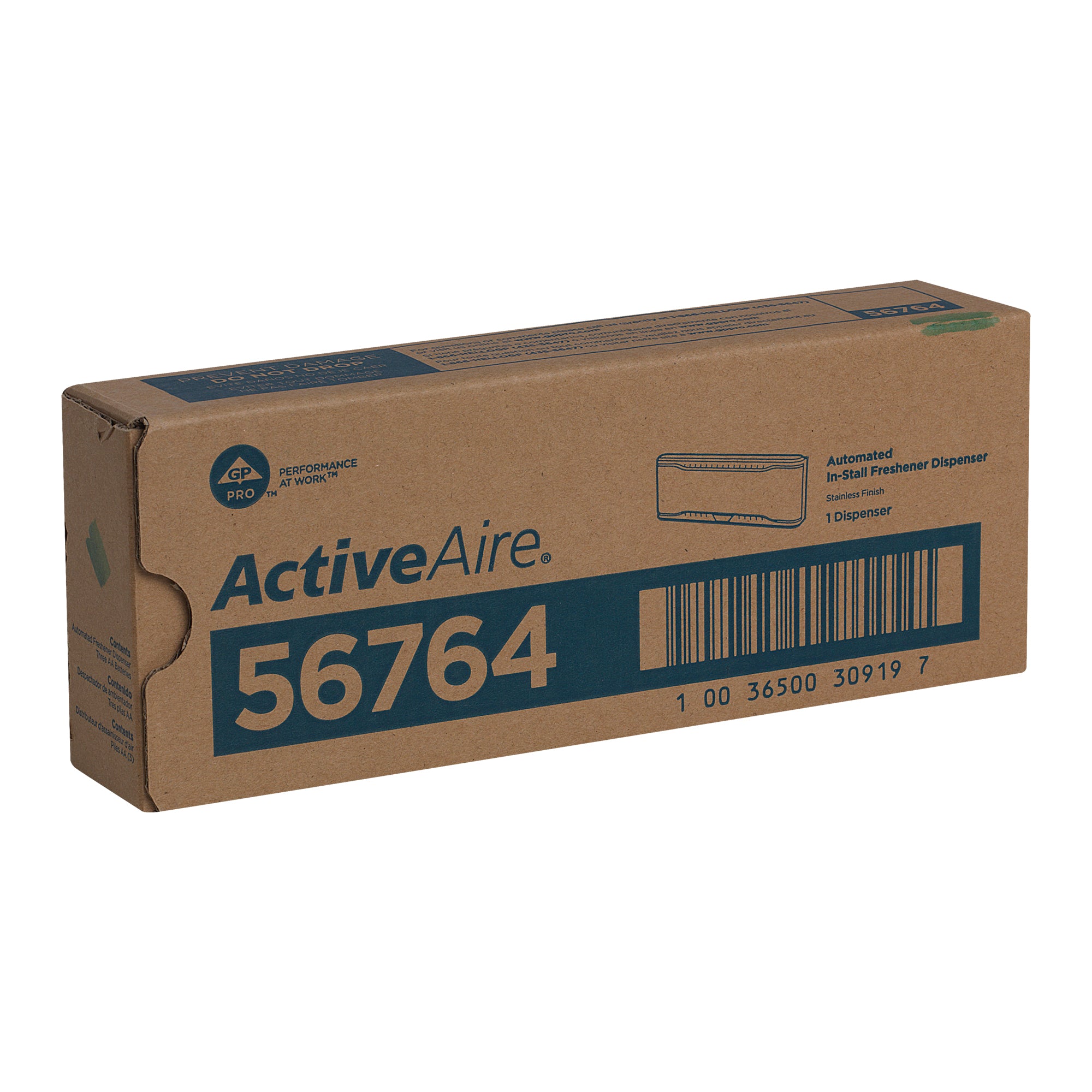 מתקן מטהר אוטומטי לתא מהמותג ACTIVEAIRE® מבית GP PRO (ג'ורג'יה-פסיפיק), גימור נירוסטה, מתקן אחד