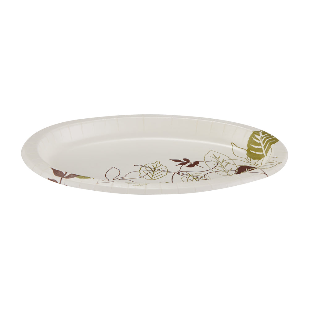 מגשי נייר קטנים עבים במיוחד של DIXIE ULTRA® מבית GP PRO (ג'ורג'יה-פסיפיק), איור עלים®, (8 חבילות של 125 מגשים סהכ 1000 מגשים)