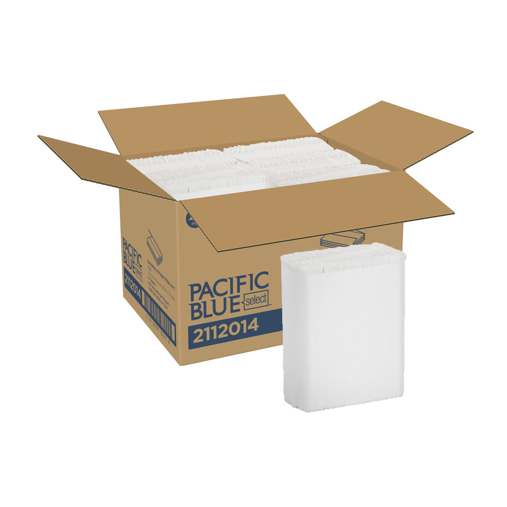 מגבות נייר PACIFIC BLUE BASIC™ פרימיום שכבה אחת בקיפול C מבית GP PRO (ג'ורג'יה פסיפיק), לבן, 1,200 מגבות לכל מארז