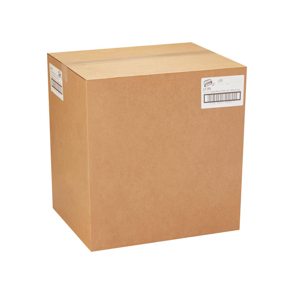 מכסי פלסטיק גדולים לצלחות DIXIE ULTRA® מבית GP PRO (ג'ורג'יה פסיפיק), שקופים, 200 מכסים לכל מארז