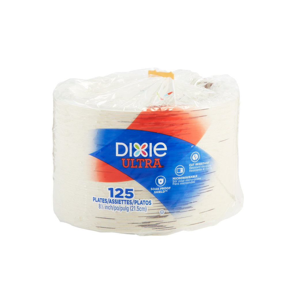 צלחות נייר עבות במיוחד (IN 8 1/2) מסדרת DIXIE ULTRA® מבית GP PRO (ג'ורג'יה-פסיפיק), איור עלים®, 500 צלחות לכל מארז
