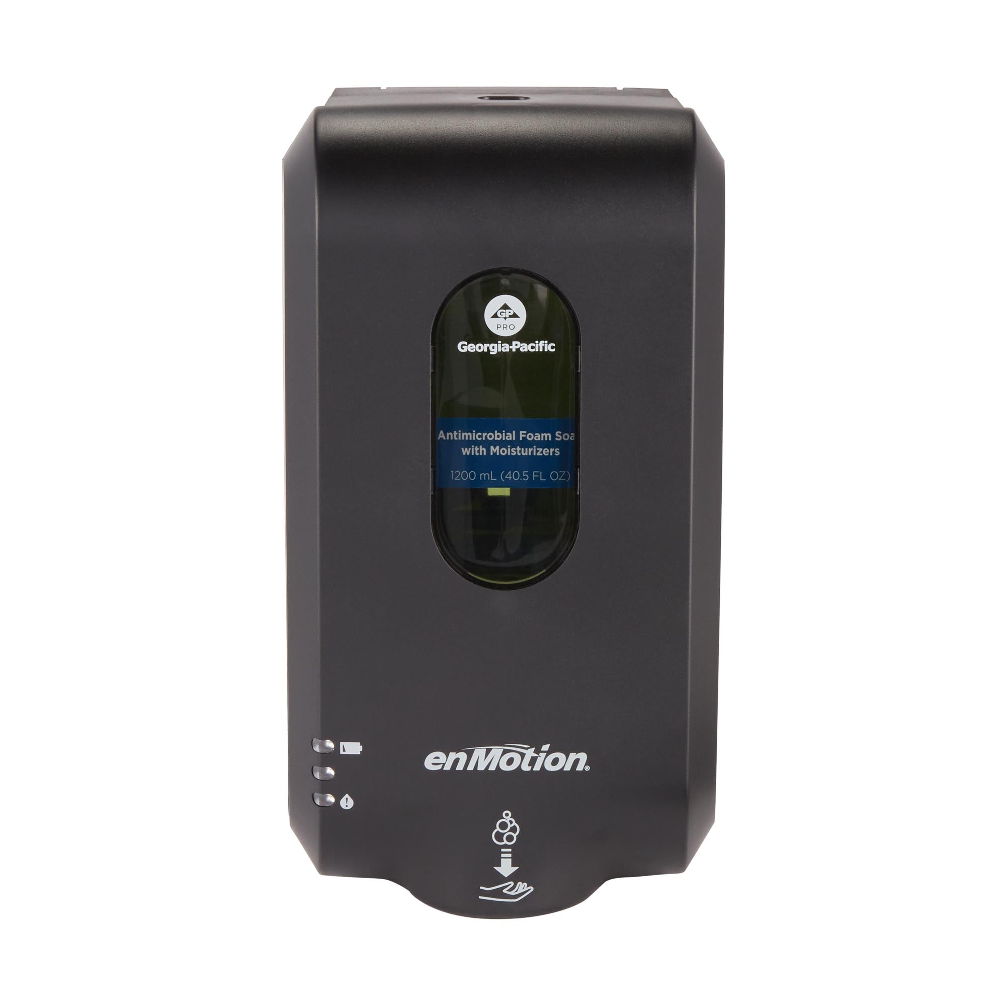 מתקן סבון וחיטוי אוטומטי ללא מגע ENMOTION® GEN2 מאת GP PRO (ג'ורג'יה פסיפיק), שחור, מתקן אחד
