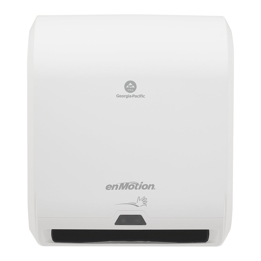 מתקן מגבות נייר אוטומטי ללא מגע 2 גלילים ENMOTION® 10 מבית GP PRO (ג'ורג'יה פסיפיק), לבן, מתקן אחד