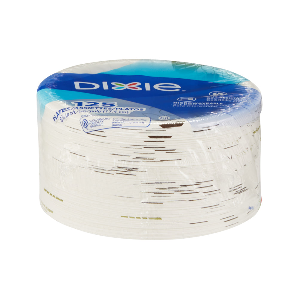 צלחות נייר עבות (IN 6 7/8) מסדרת DIXIE® מאת GP PRO (ג'ורג'יה-פסיפיק), איור עלים®, 500 צלחות לכל מארז