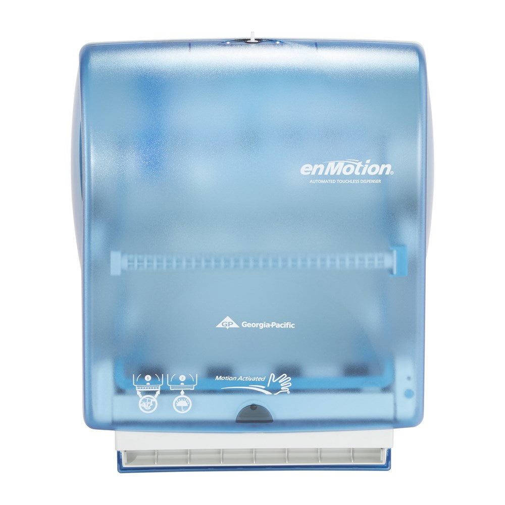מתקן מגבות נייר עמיד במים אוטומטי ללא מגע ENMOTION® 10 מבית GP PRO (ג'ורג'יה פסיפיק), כחול כהה