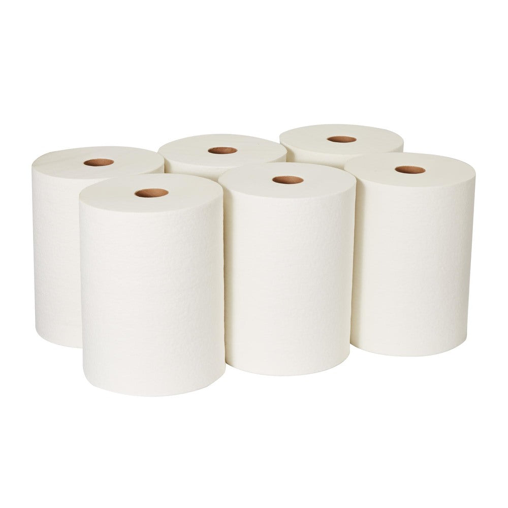 מילוי מגבות חד פעמיות BRAWNY® PROFESSIONAL D400 למתקן 59465 של GP PRO (ג'ורג'יה פסיפיק), לבן, (6 גלילים של 76.20 מטרים סהכ 457.20 מטרים)