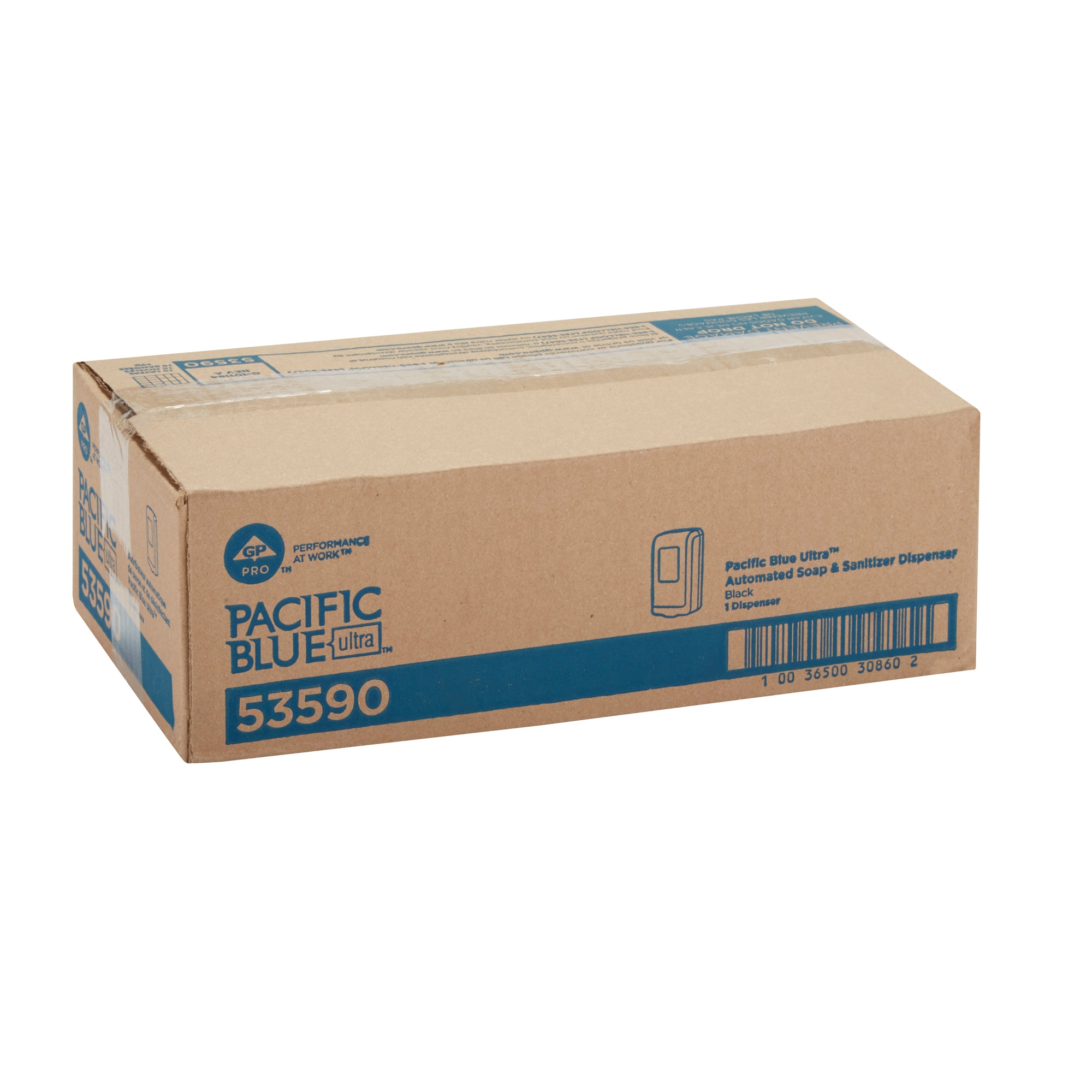 מתקן סבון וחיטוי אוטומטי ללא מגע PACIFIC BLUE ULTRA™ מאת GP PRO (ג'ורג'יה פסיפיק), שחור, מתקן אחד