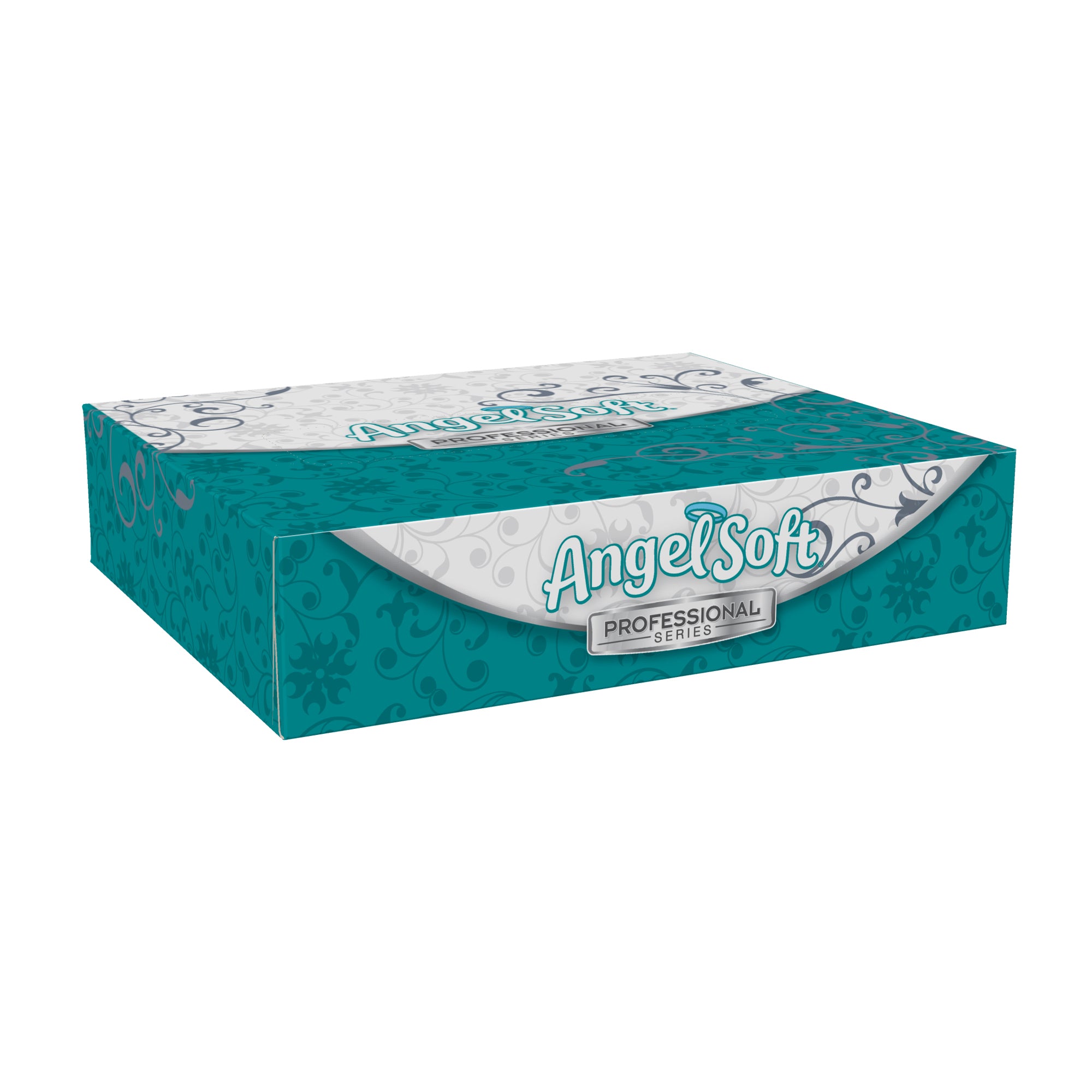 רקמת פנים דו-שכבתית מהסדרה המקצועית של ®Angel Soft Professional מאת GP PRO (ג'ורג'יה פסיפיק), קופסה שטוחה בגודל אישי, (60 קופסאות של 50 גליונות סהכ 3,000 גליונות)