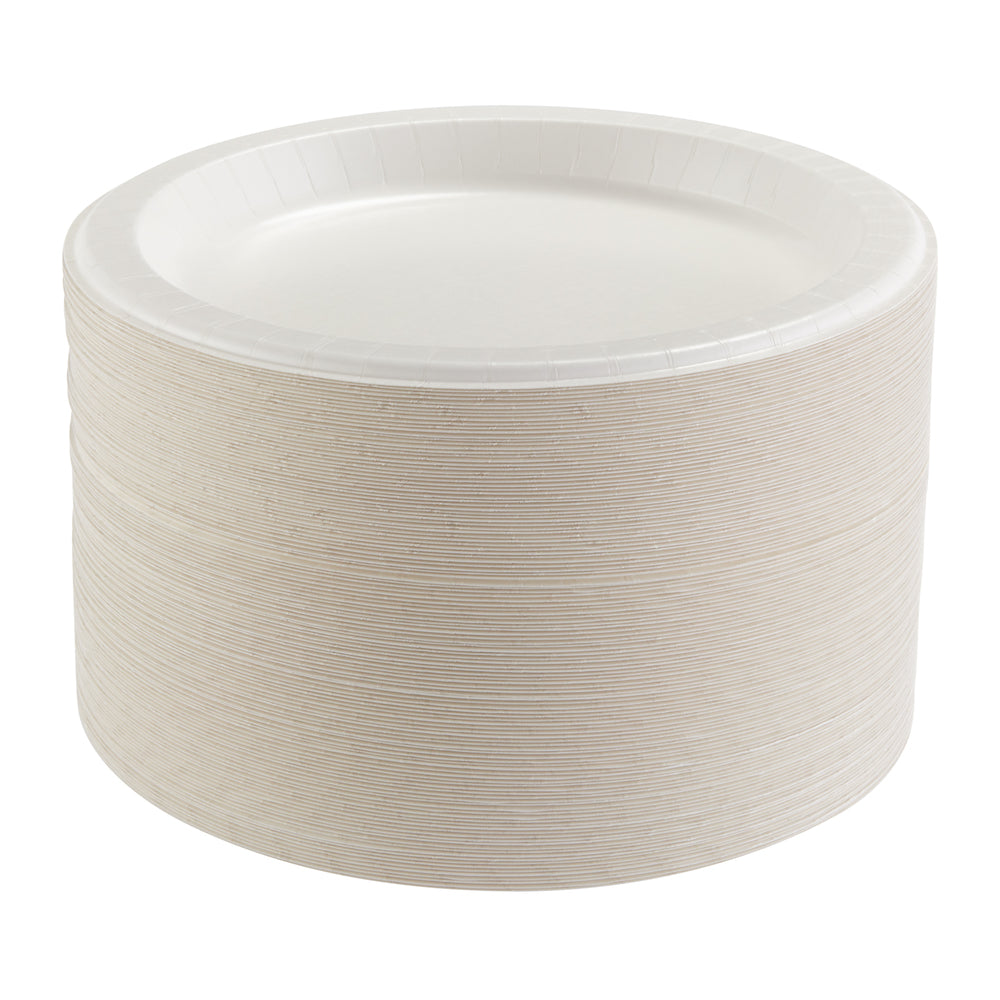 צלחות נייר עבות במיוחד (IN 10 1/16) מסדרת DIXIE ULTRA® מבית GP PRO (ג'ורג'יה פסיפיק), לבן, 500 צלחות לכל מארז