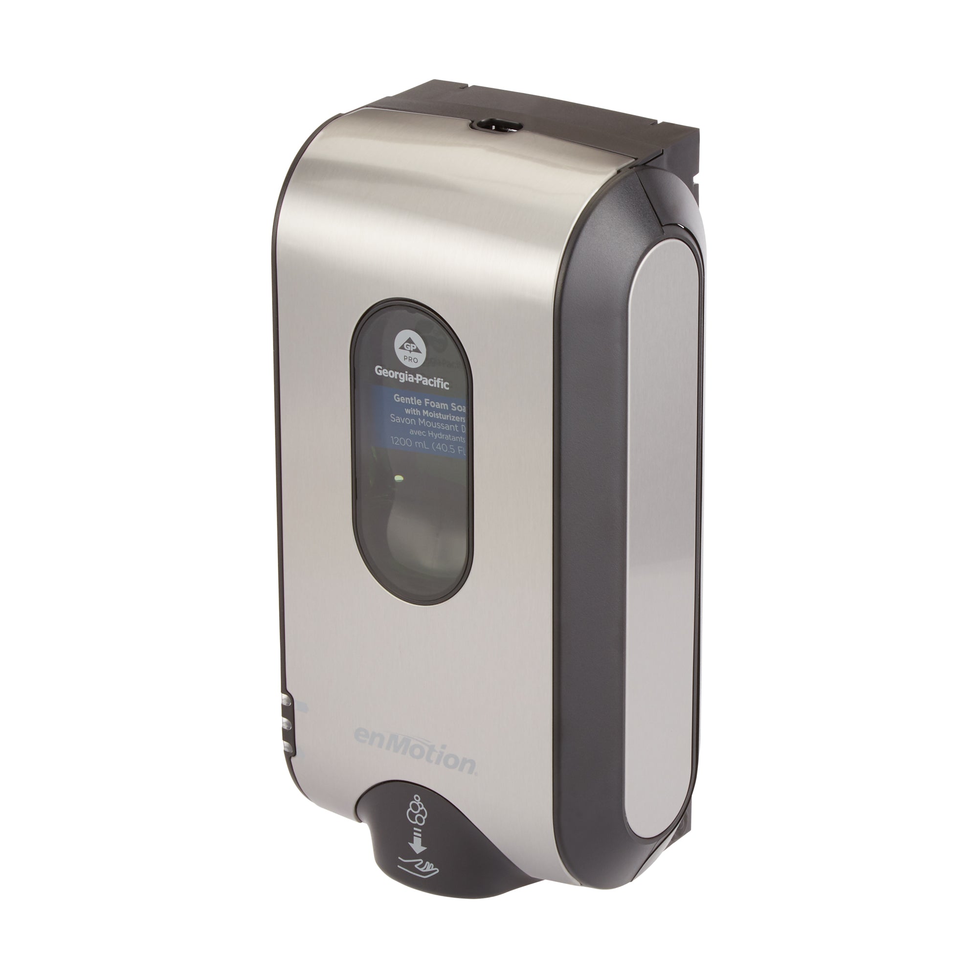 מתקן סבון וחיטוי אוטומטי ללא מגע ENMOTION® GEN2 מאת GP PRO (ג'ורג'יה פסיפיק), גימור אל חלד, מתקן אחד