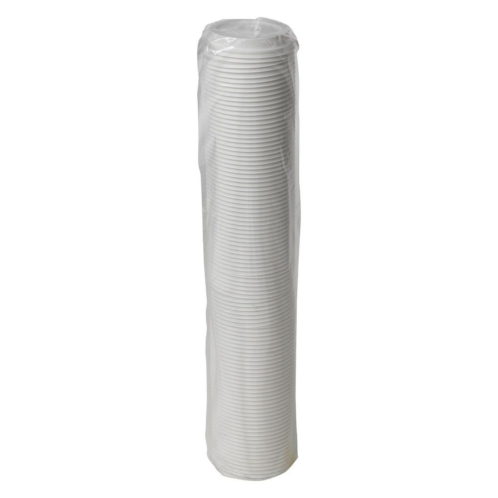 מכסי כוס חמה מפלסטיק DIXIE® DOME מבית GP PRO (ג'ורג'יה פסיפיק), X-LARGE, לבן, 1,000 מכסים לכל מארז