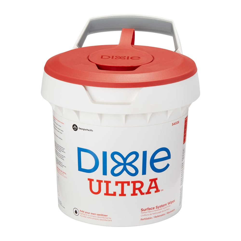 מתקן ניגוב מערכת המשטח DIXIE ULTRA™ לשירותי מזון מבית GP PRO, לבן, 2 מתקנים, 2 מכסים וכוס מדידה/מארז אחד