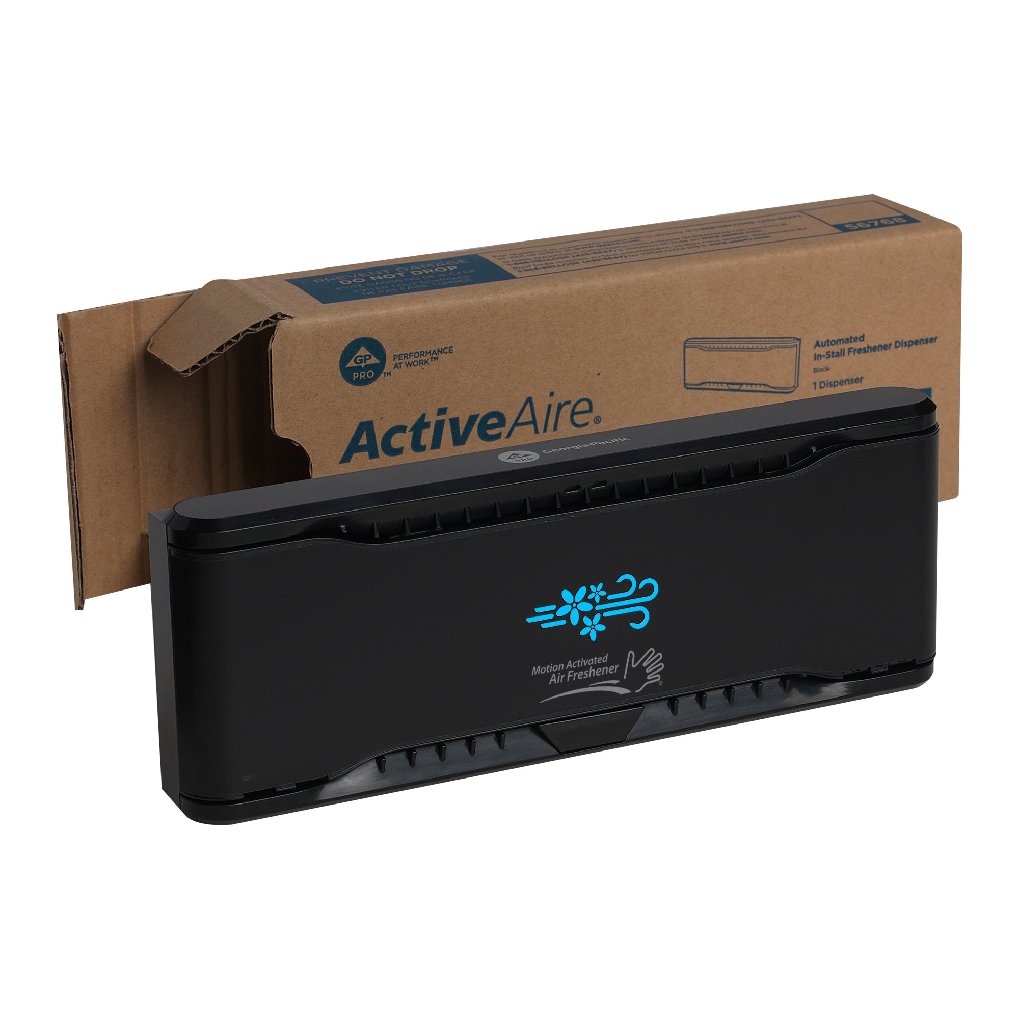 מתקן מטהר אוטומטי לתא מהמותג ACTIVEAIRE® מבית GP PRO (ג'ורג'יה פסיפיק), שחור, מתקן אחד