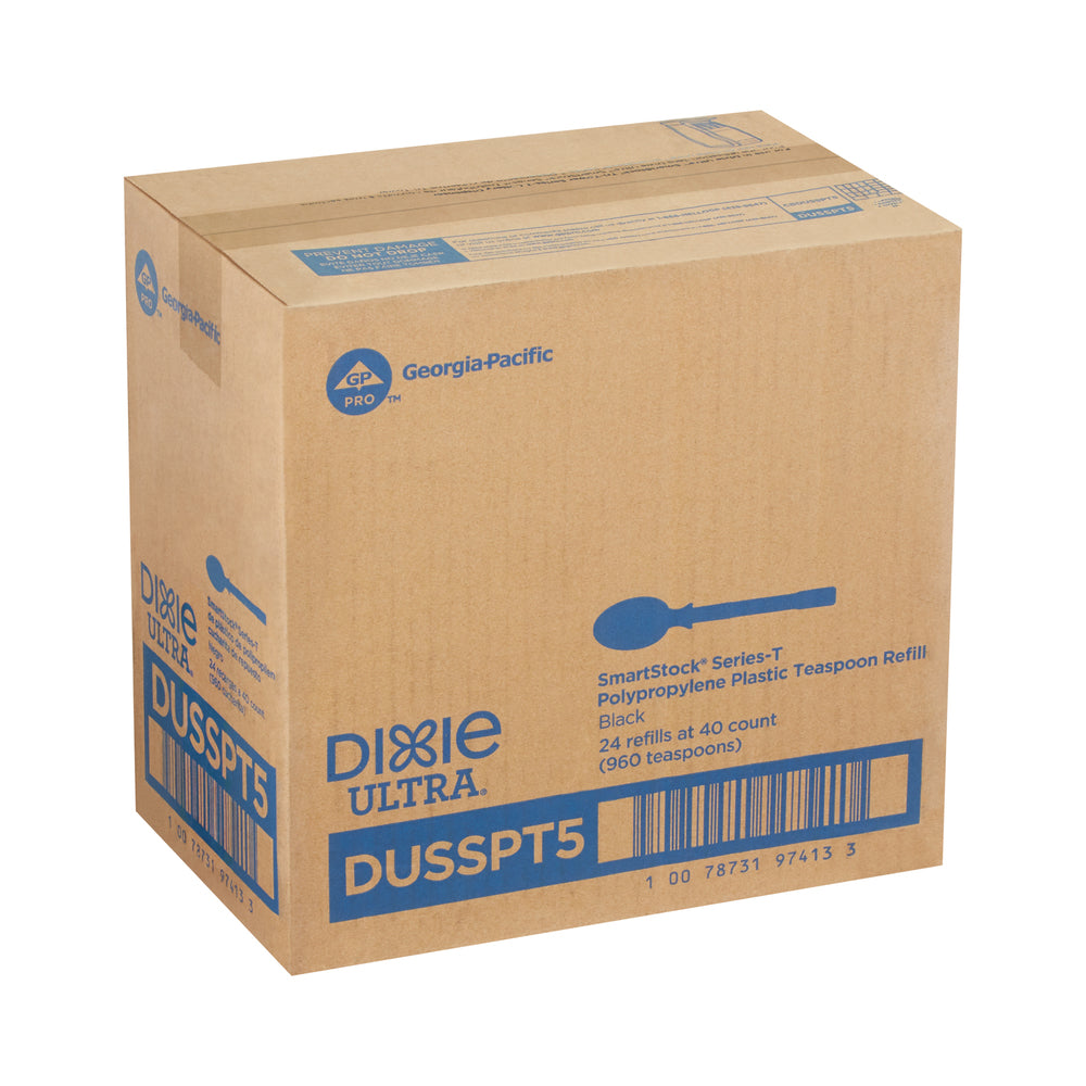מילוי כפית מפוליפרופילן למתקן GP PRO DIXIE ULTRA® SMARTSTOCK® SERIES-T, שחור, 960 כפיות לכל מארז