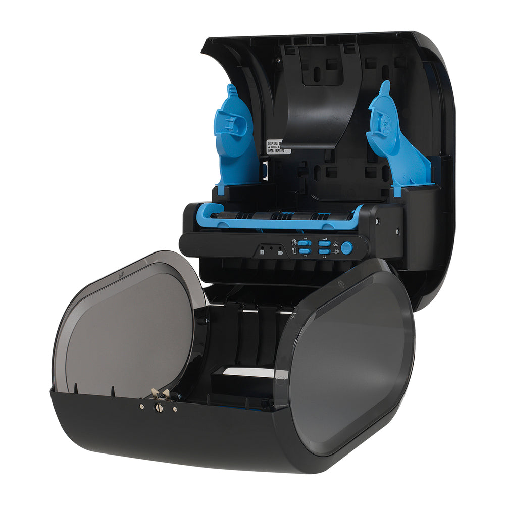 מתקן מגבות נייר אוטומטי ללא מגע בעל גליל אחד ENMOTION® IMPULS® 8 מבית GP PRO (ג'ורג'יה פסיפיק), שחור, מתקן אחד