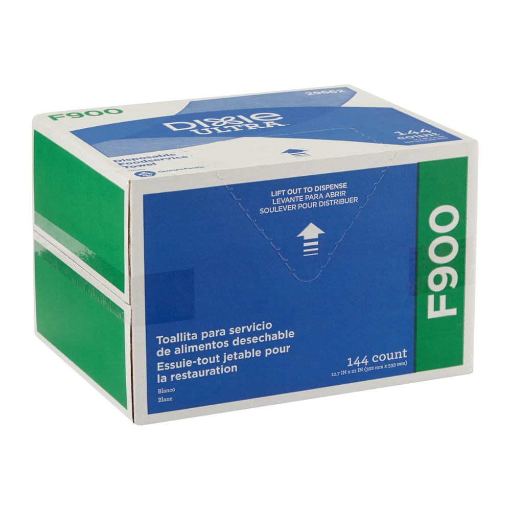 מגבות שירות מזון חד פעמיות DIXIE ULTRA® F900 מאת GP PRO (ג'ורג'יה פסיפיק), לבן, 144 מגבות בקופסה