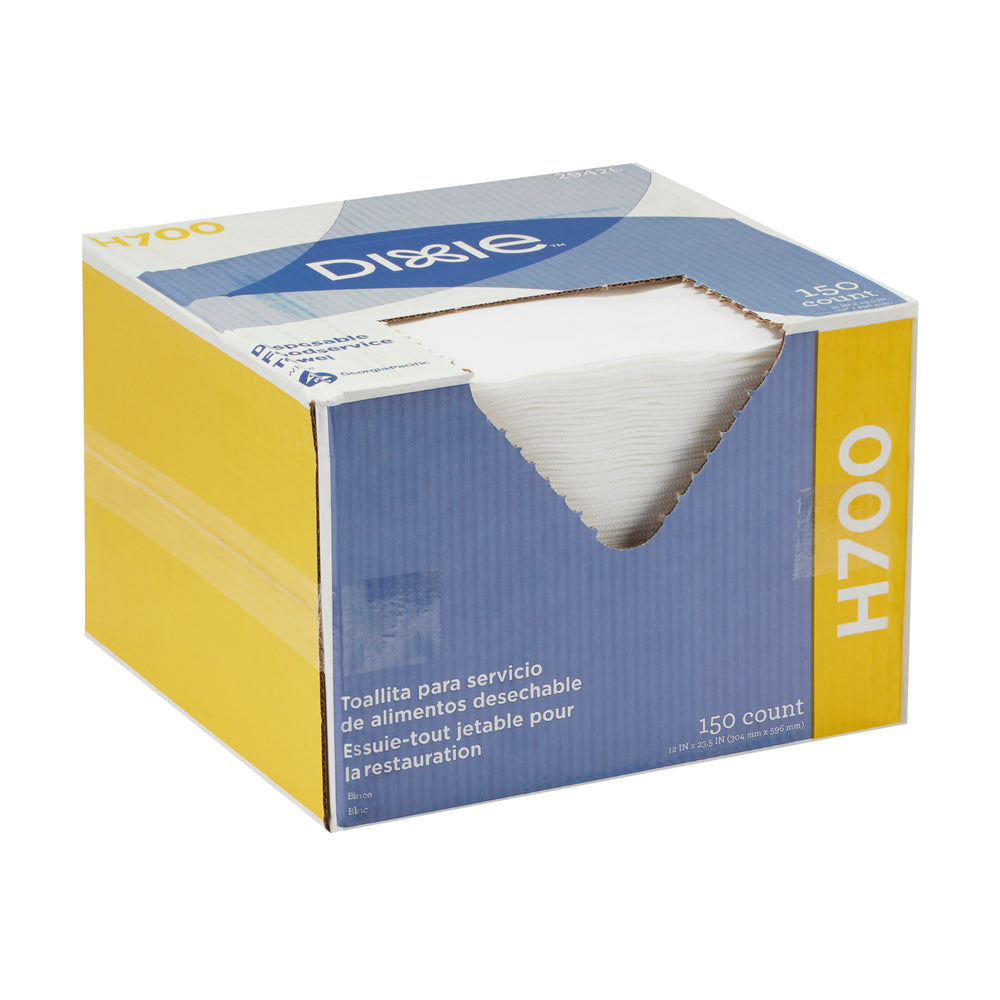 מגבות שירות מזון חד פעמיות DIXIE® H700 מאת GP PRO (ג'ורג'יה פסיפיק), לבן, 150 מגבות בקופסה