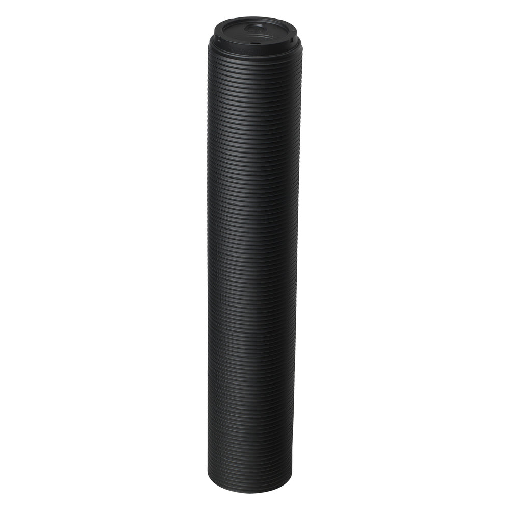 מכסי כוס חמה מפלסטיק DIXIE® DOME מבית GP PRO (ג'ורג'יה פסיפיק), X-LARGE, שחור, 1,000 מכסים לכל מארז