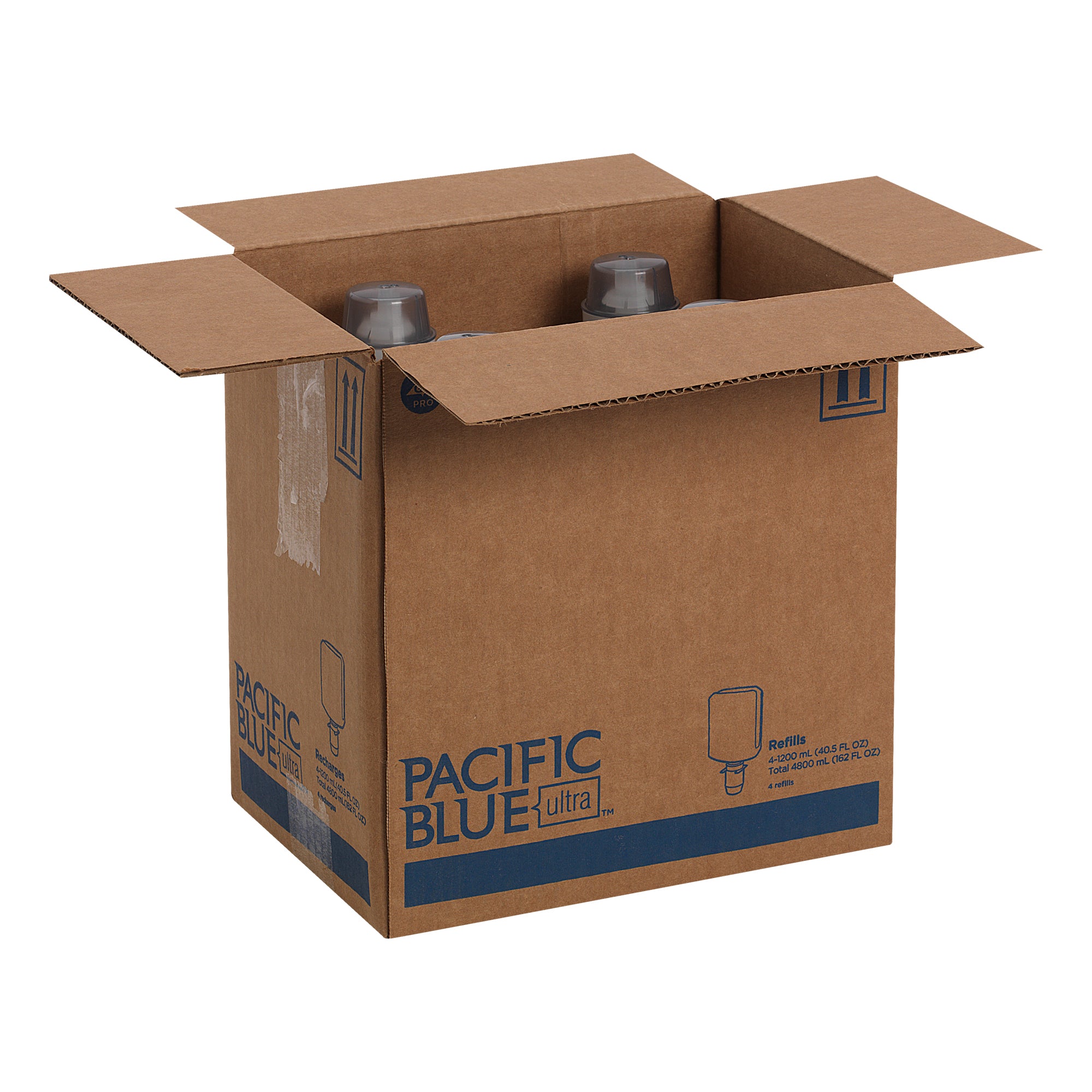סבון לשטיפת שיער וגוף PACIFIC BLUE ULTRA™ למתקנים ידניים מבית GP PRO, אלוורה מרעננת, (4 בקבוקים של 1,200 mL סהכ 4,800 mL)