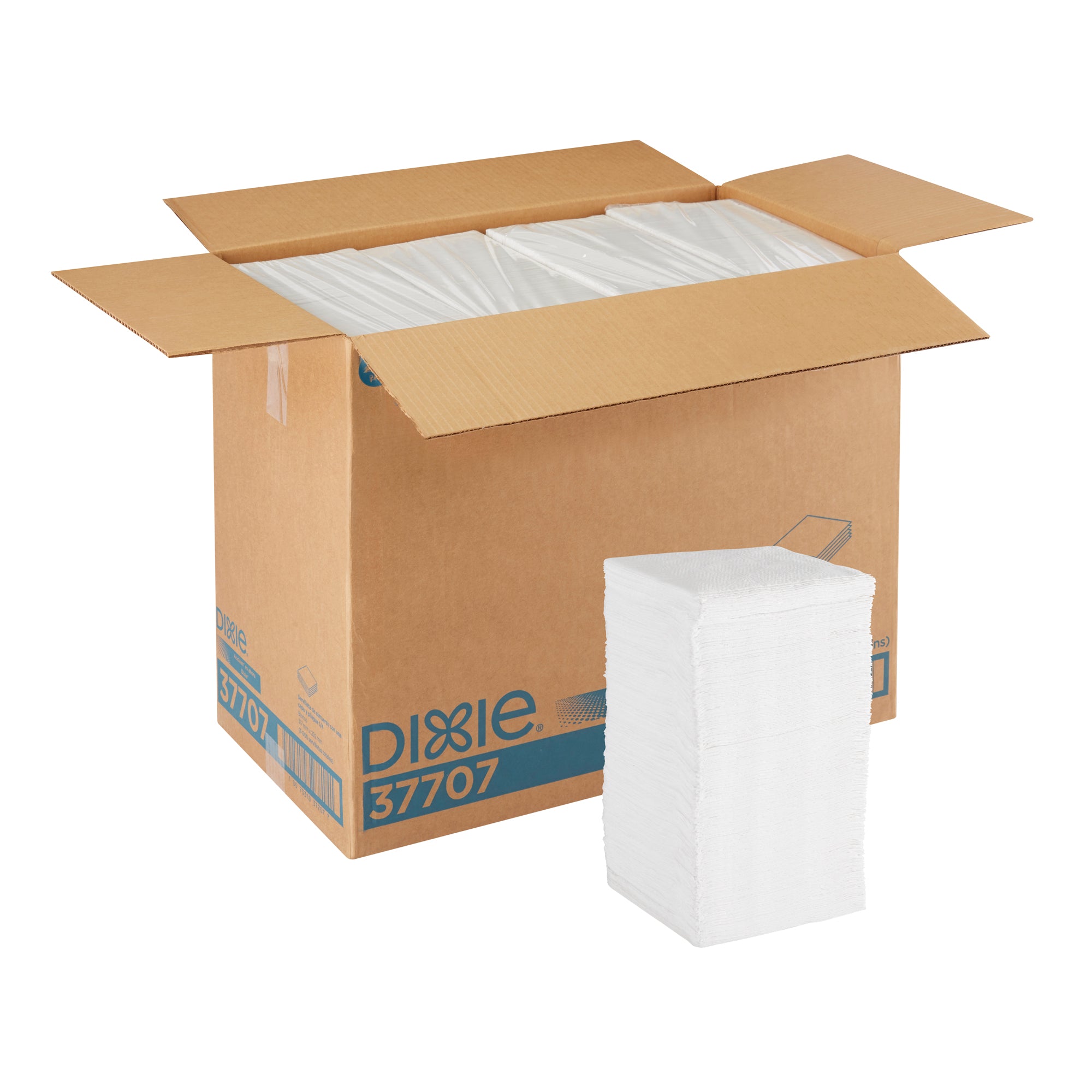 מפית ארוחת צהריים בעלת שכבה אחת של DIXIE® קפול 1/4 מבית GP PRO (ג'ורג'יה פסיפיק), 12.5 ˟ 11.5 אינץ', לבן, 6,000 מפיות בקופסה