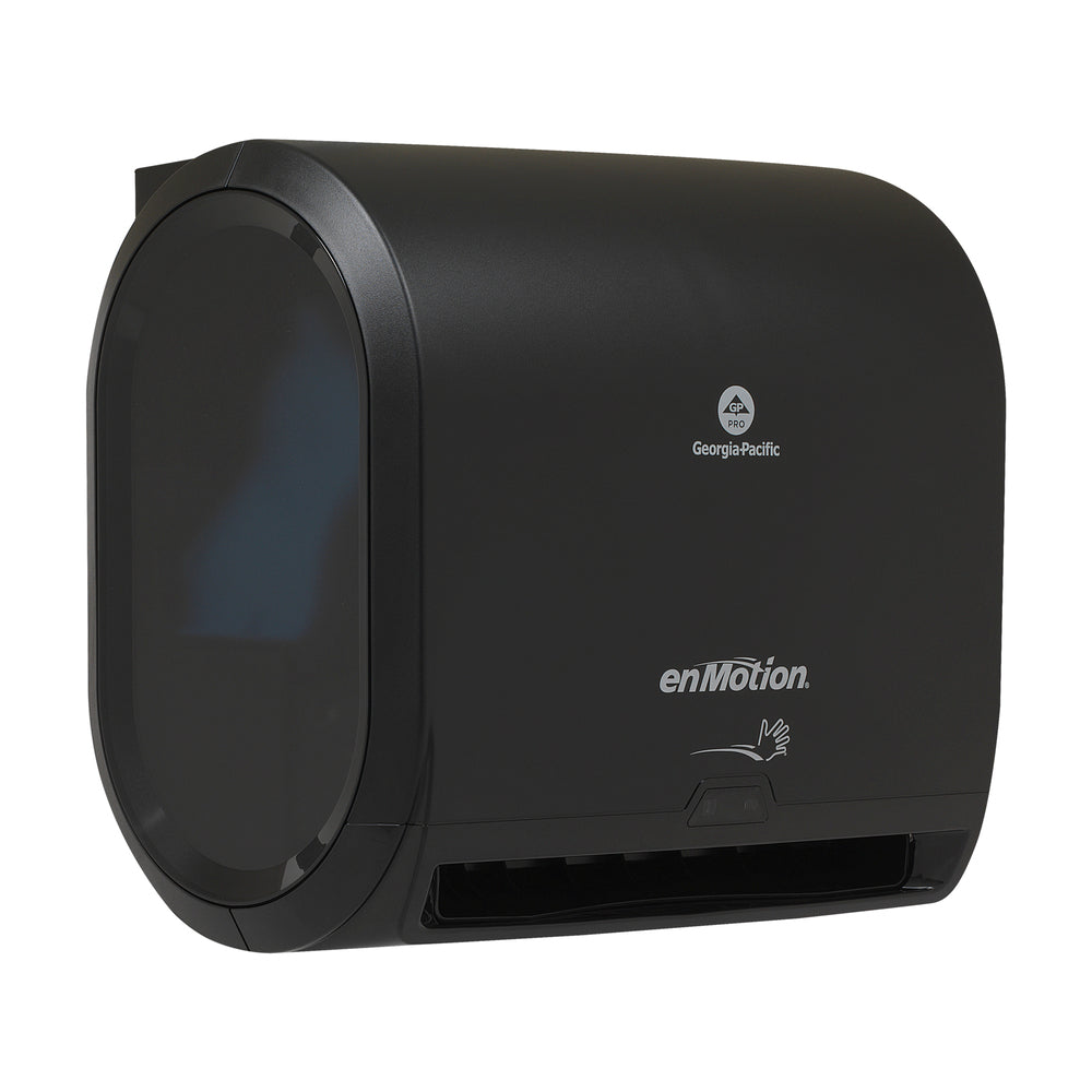 מתקן מגבות נייר אוטומטי ללא מגע עם גליל אחד ENMOTION® IMPULS® 10 מבית GP PRO (ג'ורג'יה פסיפיק), שחור, מתקן אחד