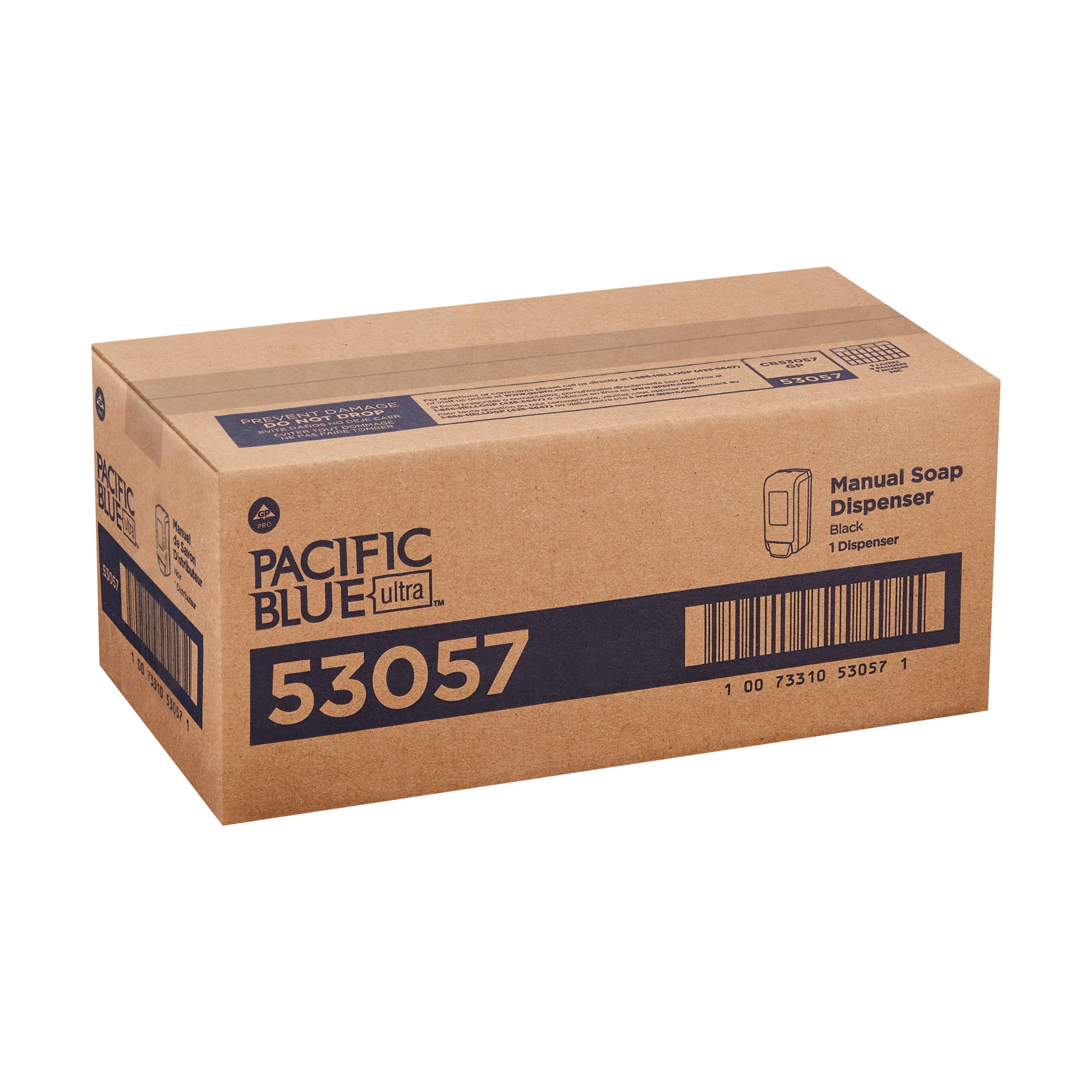 מתקן ידני המותקן על הקיר PACIFIC BLUE ULTRA™ לסבון ידיים מוקצף וחיטוי ידיים, שחור
