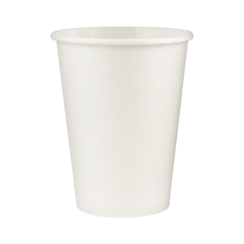 כוסות נייר חמות DIXIE® 12 OZ מבית GP PRO (ג'ורג'יה פסיפיק), מתאימות למכסים גדולים, לבן, 1,000 כוסות לכל מארז