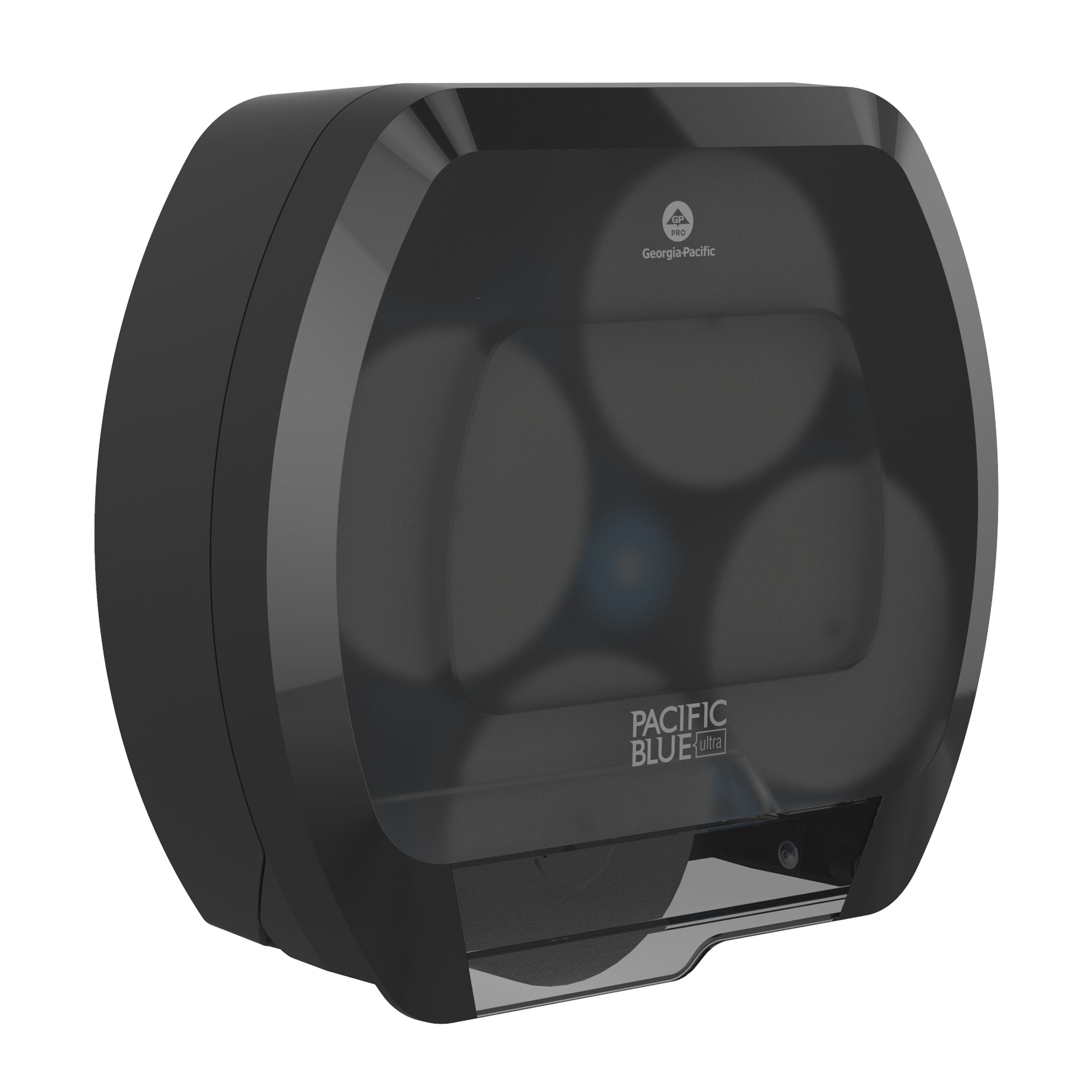 מתקן נייר טואלט בעל קיבולת גבוהה ללא ליבה PACIFIC BLUE ULTRA™ מבית GP PRO עם 4 גלילים, עשן, מתקן אחד