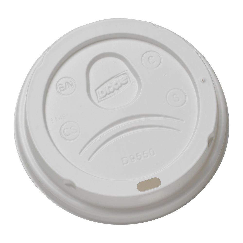 מכסי כוס חמה מפלסטיק DIXIE® DOME מבית GP PRO (ג'ורג'יה פסיפיק), X-LARGE, לבן, 1,000 מכסים לכל מארז