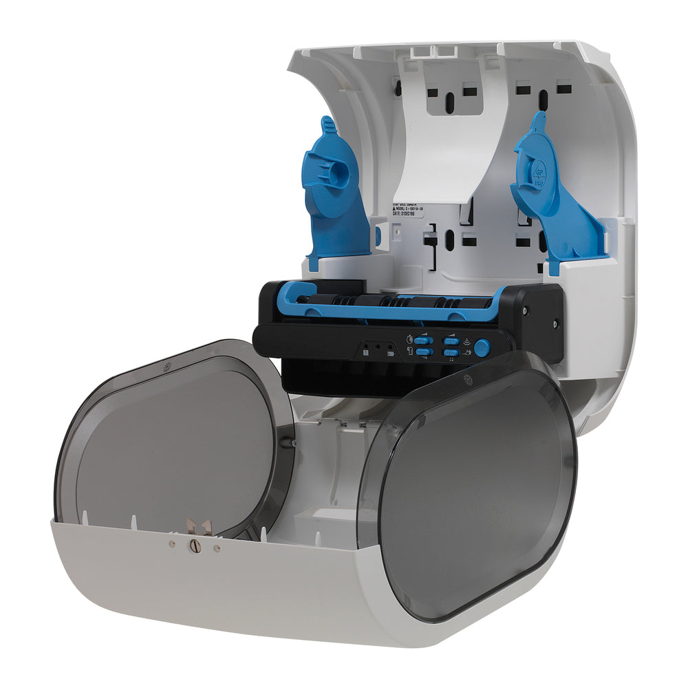 מתקן מגבות נייר אוטומטי ללא מגע בעל גליל אחד ENMOTION® IMPULS® 8 מבית GP PRO (ג'ורג'יה פסיפיק), לבן, מתקן אחד