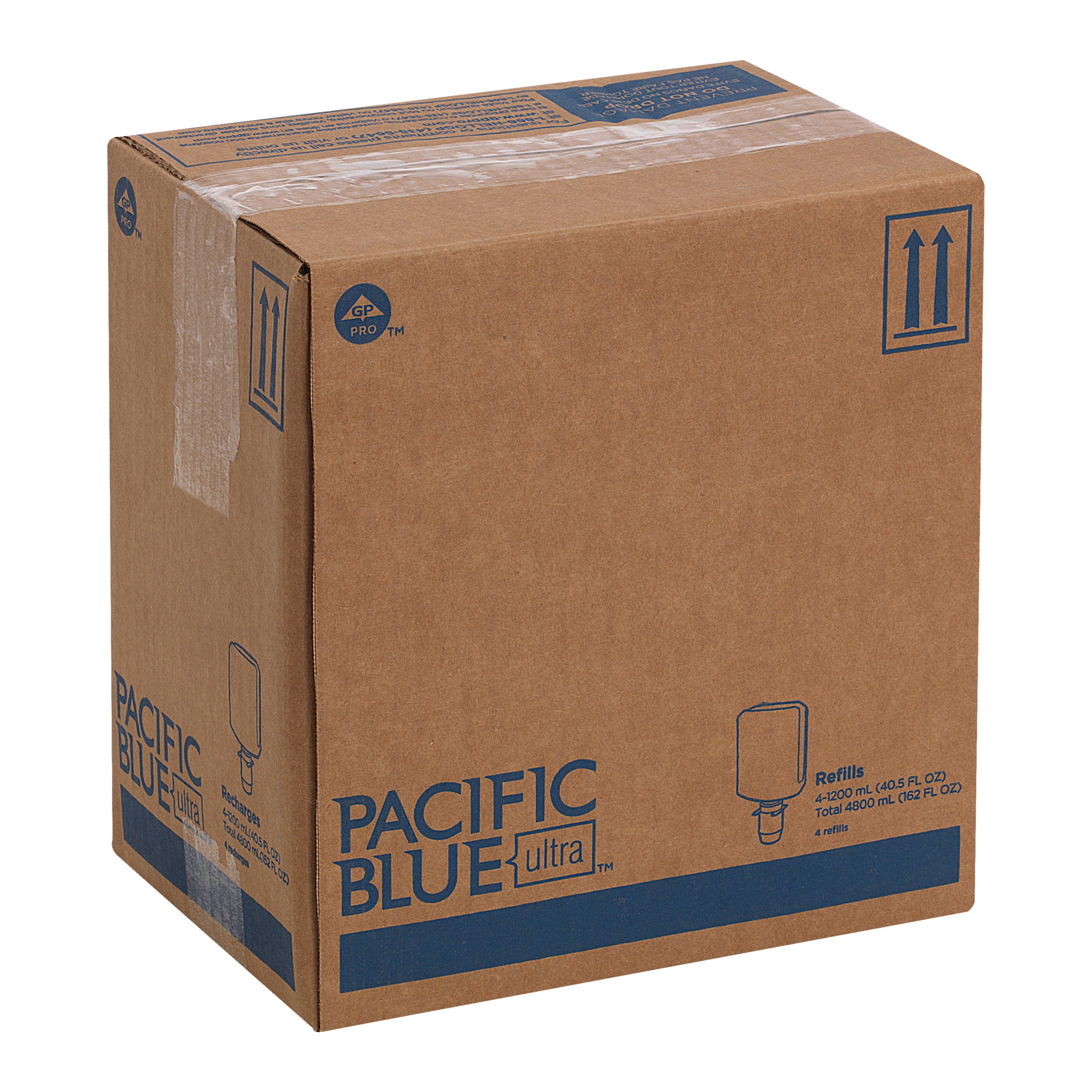 סבון לשטיפת שיער וגוף PACIFIC BLUE ULTRA™ למתקנים ידניים מבית GP PRO, אלוורה מרעננת, (4 בקבוקים של 1,200 mL סהכ 4,800 mL)