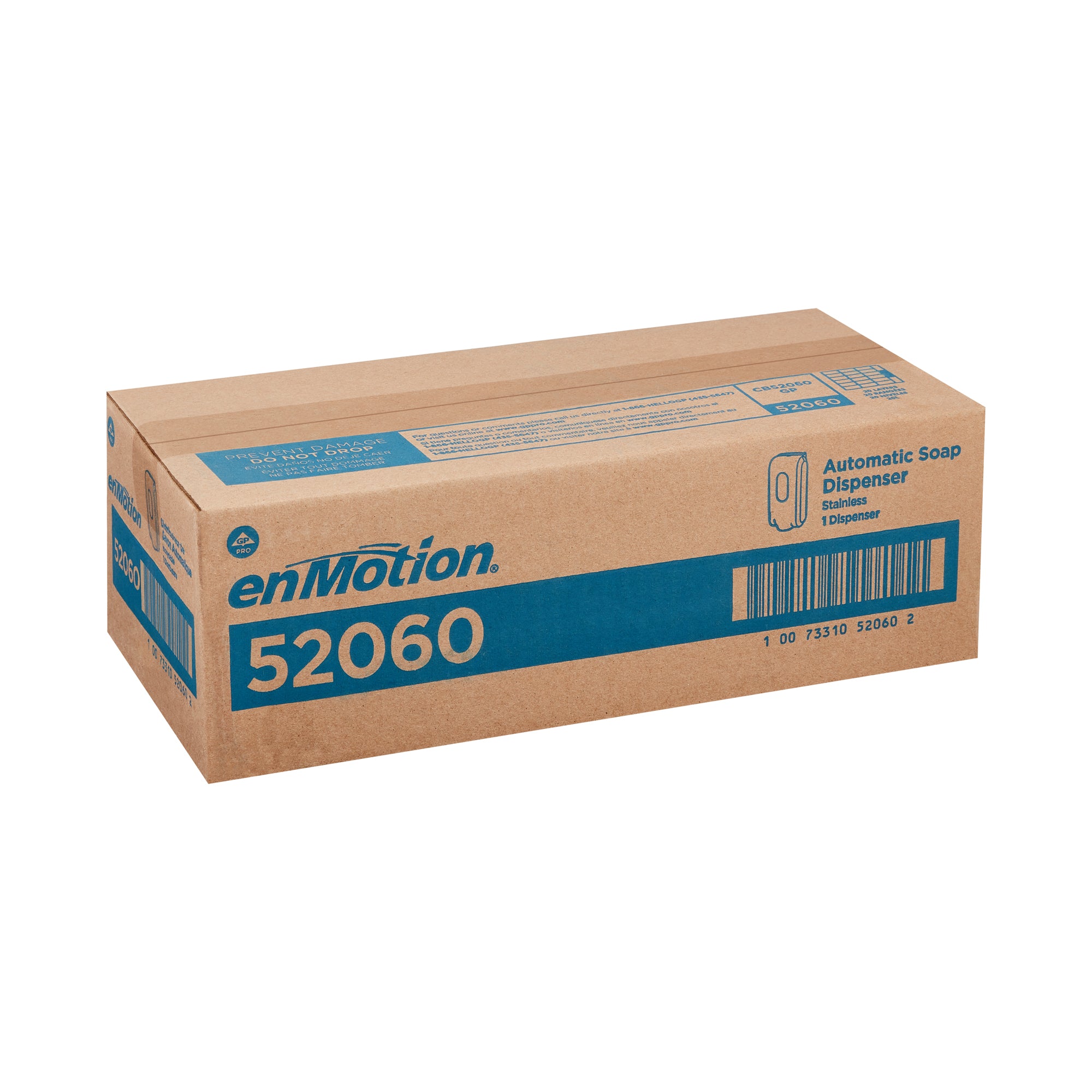 מתקן סבון וחיטוי אוטומטי ללא מגע ENMOTION® GEN2 מאת GP PRO (ג'ורג'יה פסיפיק), גימור אל חלד, מתקן אחד