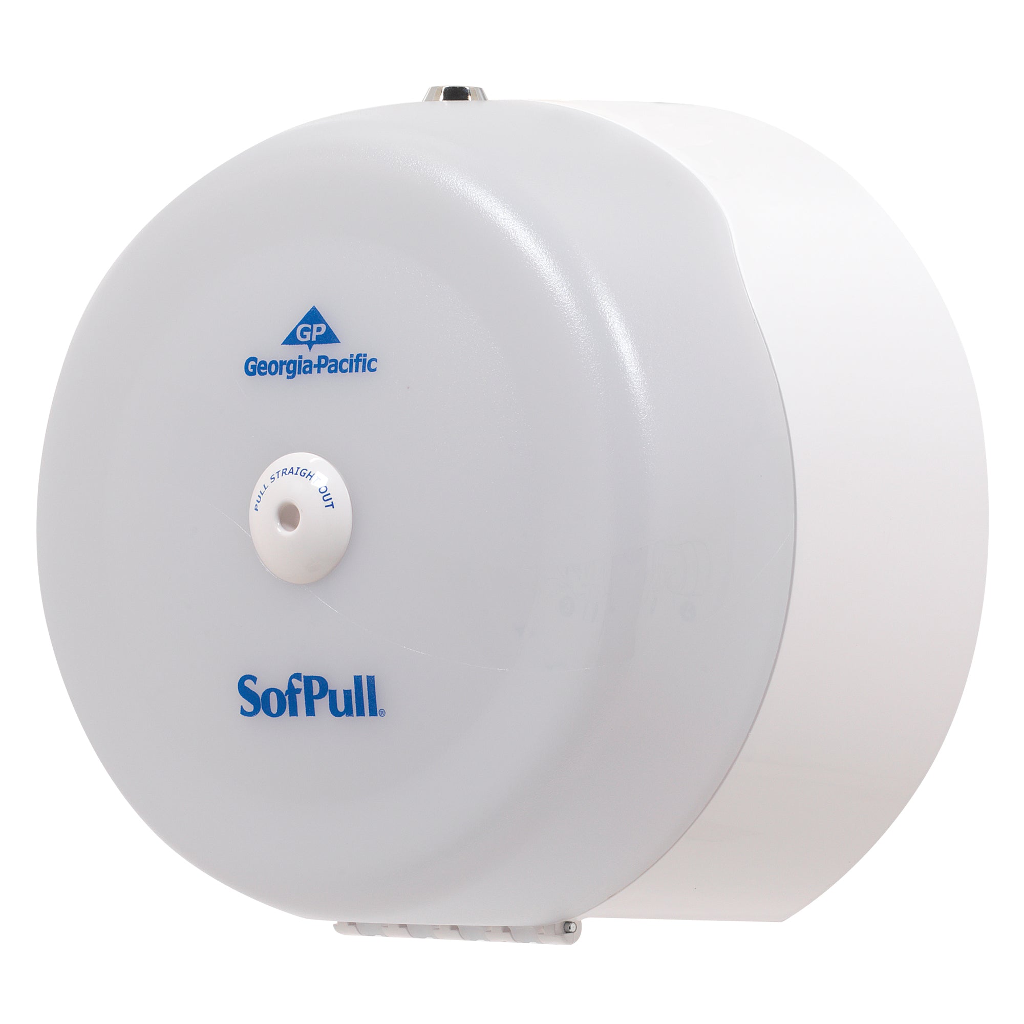 מתקן נייר טואלט בעל קיבולת גבוהה גליל 1 של SOFPULL® CENTERPULL מבית GP PRO (ג'ורג'יה פסיפיק), לבן, מתקן אחד