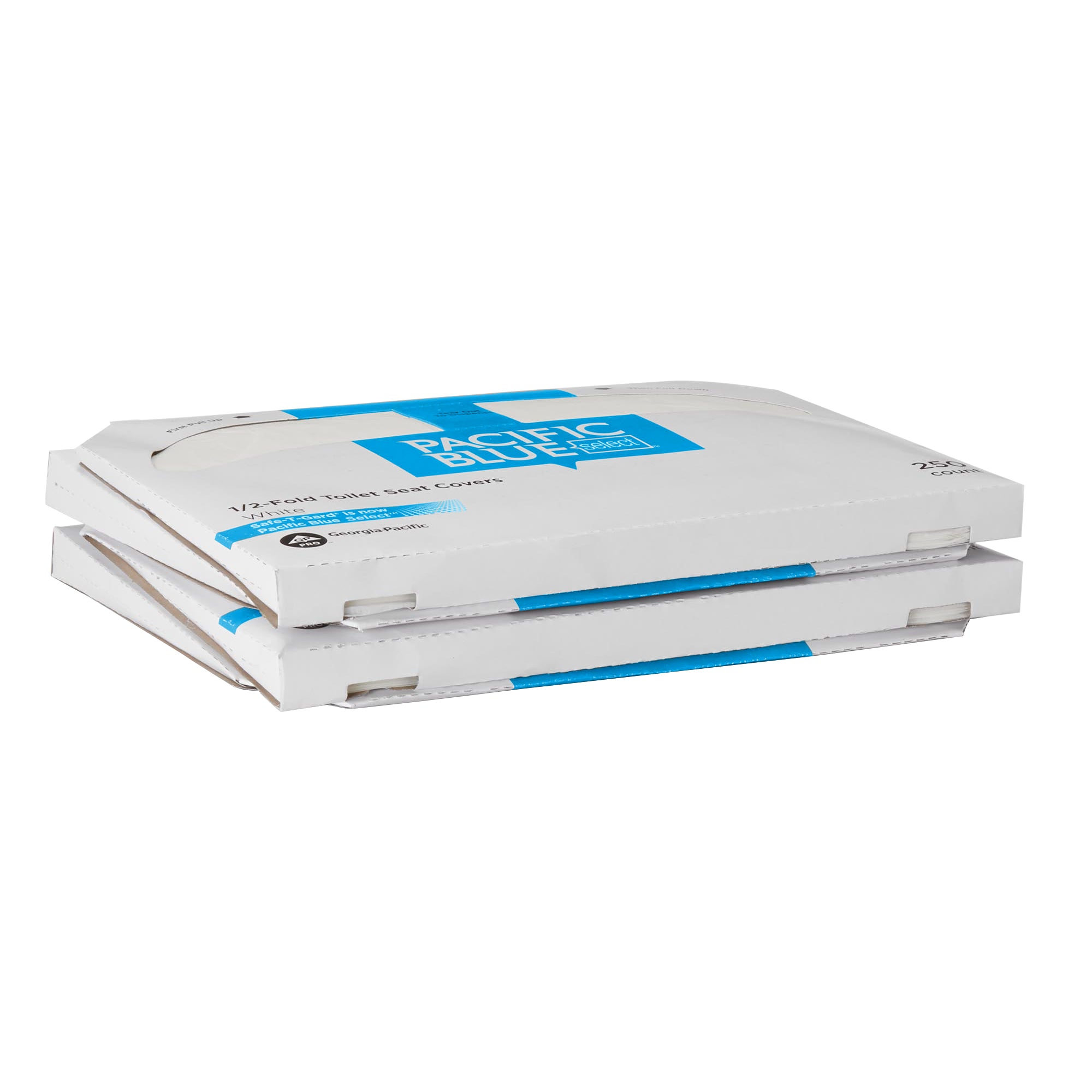 כיסוי מושב אסלה מתקפל ל- 1/2 PACIFIC BLUE SELECT® מבית GP PRO (ג'ורג'יה פסיפיק), לבן, 1,000 כיסויים לכל מארז