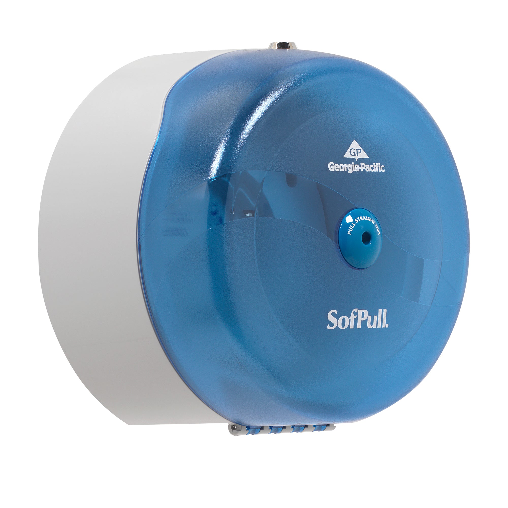 מתקן נייר טואלט בעל קיבולת גבוהה גליל 1 של SOFPULL® CENTERPULL מבית GP PRO (ג'ורג'יה פסיפיק), כחול, מתקן אחד