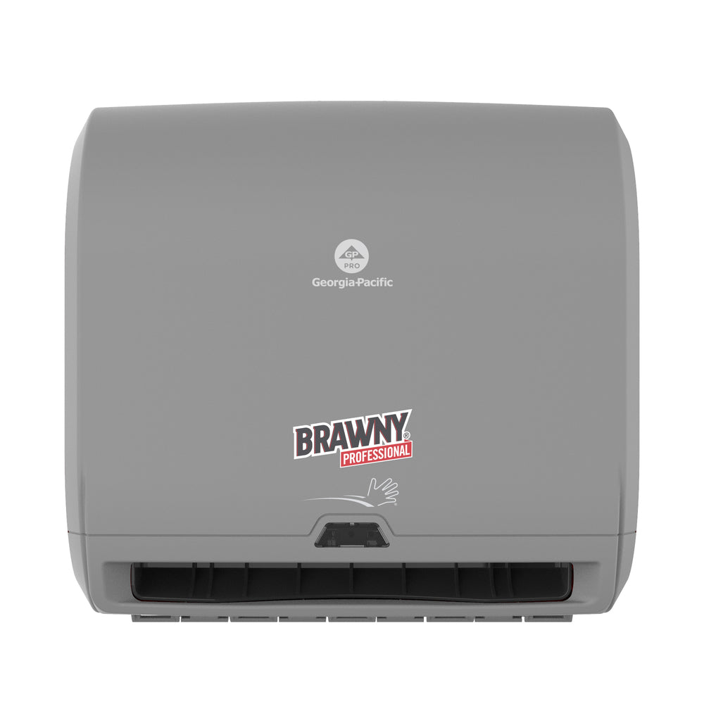 מתקן מגבות אוטומטי מקצועי BRAWNY™ מבית GP PRO (ג'ורג'יה פסיפיק), אפור, מתקן אחד