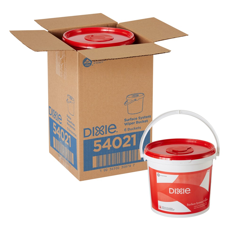 דלי מגבים למערכת שירותי מזון DIXIE™ מבית GP PRO (ג'ורג'יה-פסיפיק), אדום, 6 דליים לכל מארז
