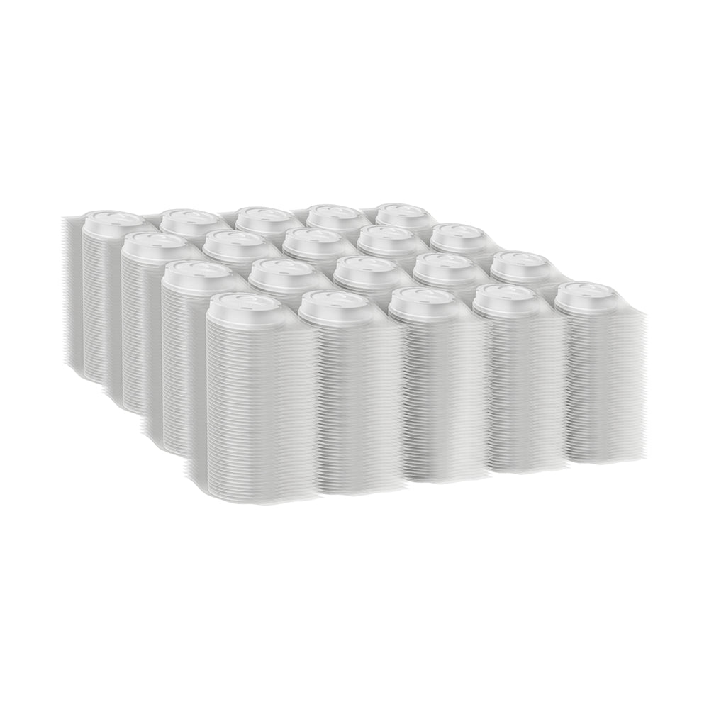 מכסי כוס חמה מפלסטיק DIXIE® DOME, גדולים, לבנים, 1,000 מכסים עטופים בנפרד לכל מארז