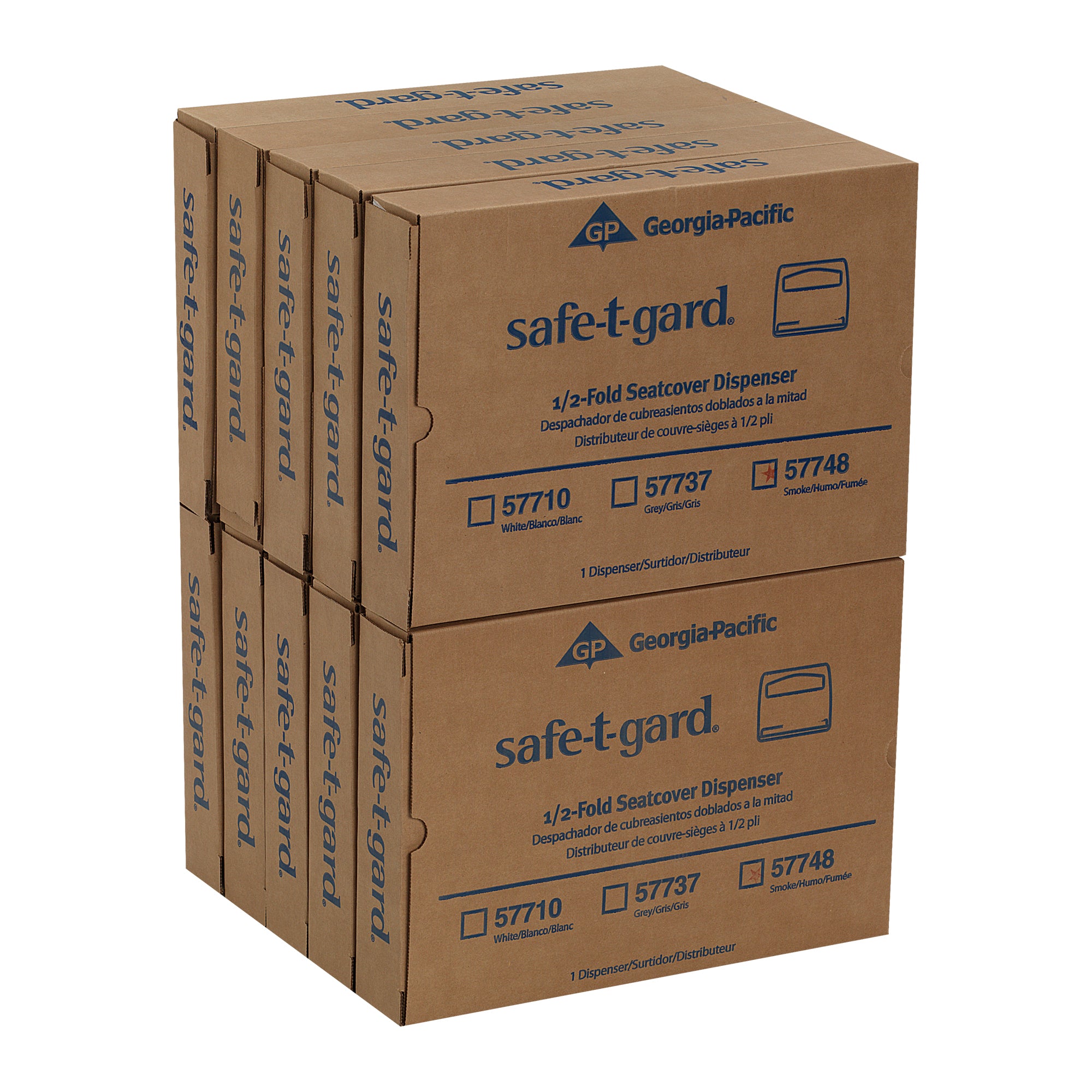 מתקן כיסוי מושב אסלה מתקפל ל- 1/2 של SAFE-T-GARD® מאת GP PRO (ג'ורג'יה פסיפיק), שחור, מתקן אחד