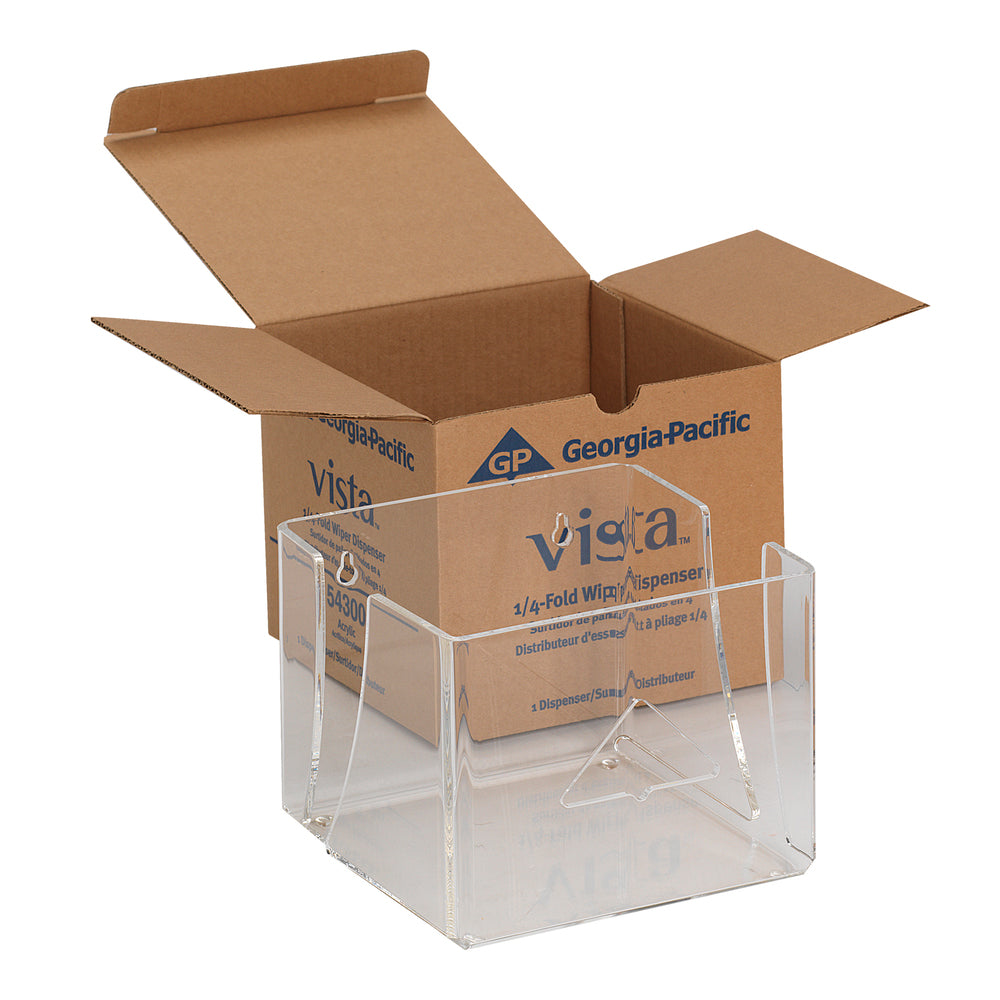 מתקן מגבים וקפל 1/4 של VISTA™ מבית GP PRO (ג'ורג'יה פסיפיק), שקוף, 6 מכשירים לכל מארז